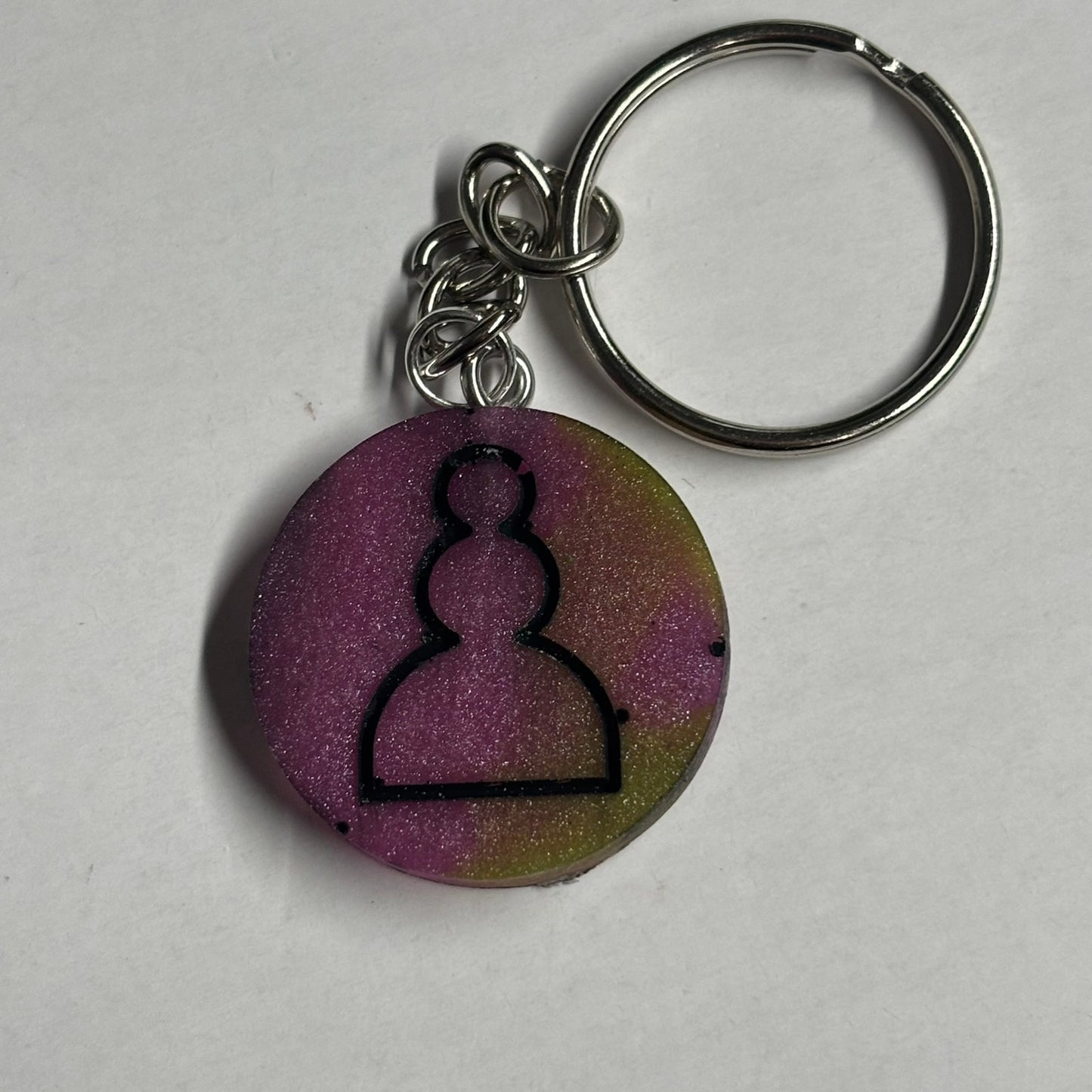 Smoosh Pink Pawn - Handmade Resin Keychain