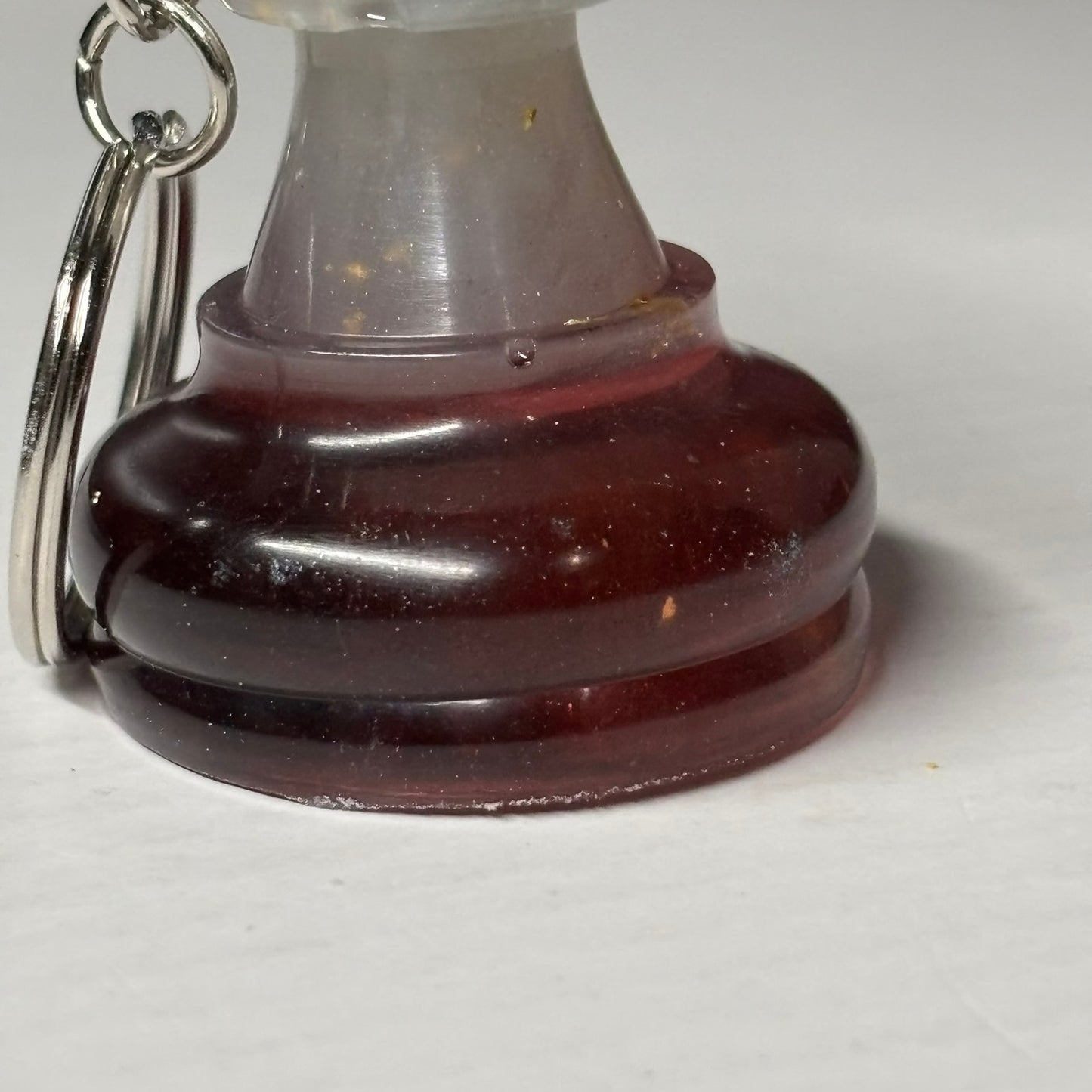 Violet Bottom Crystal Pawn - Handmade Resin Keychain - Large Edition