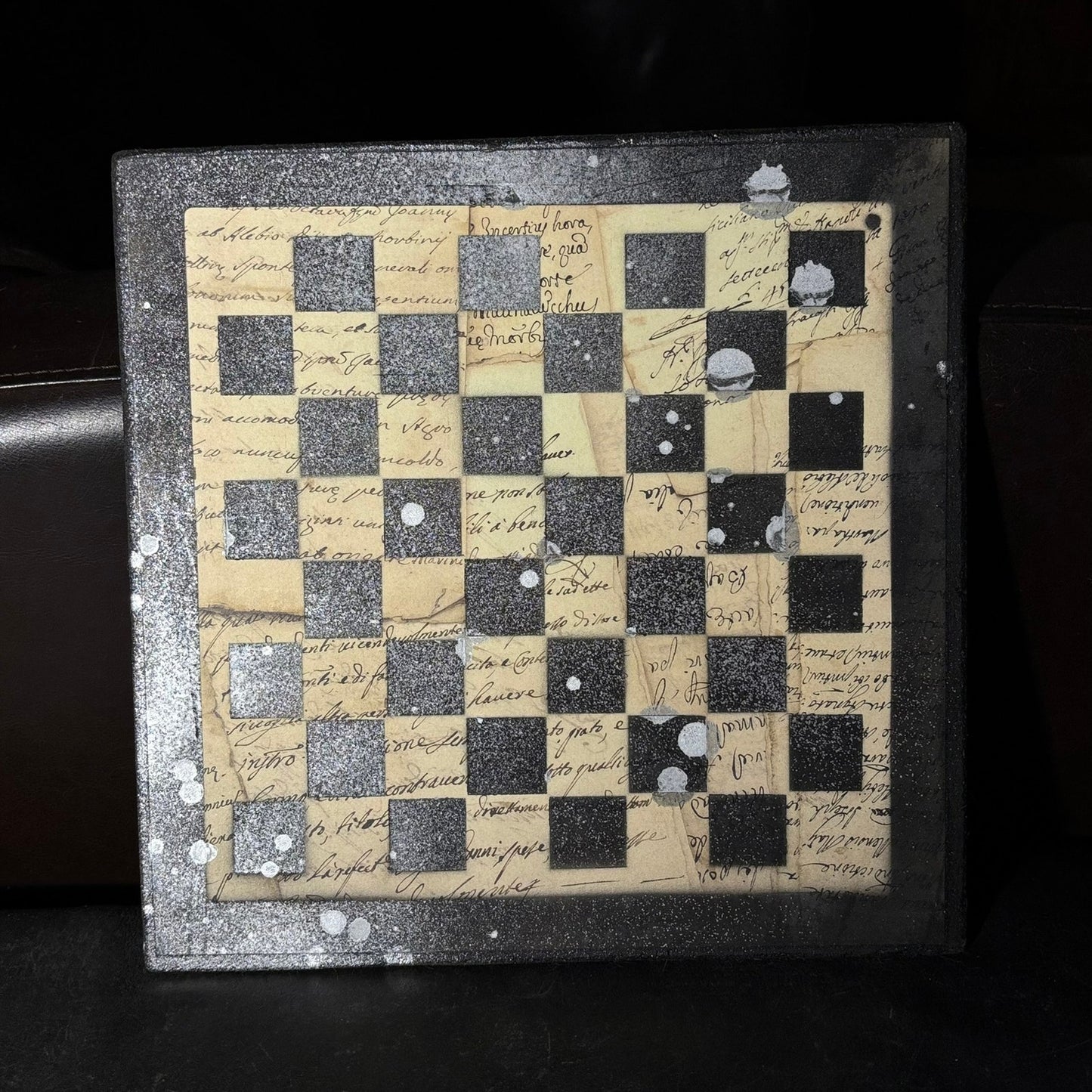 Vintage Writings - Scrapbook Chess Board