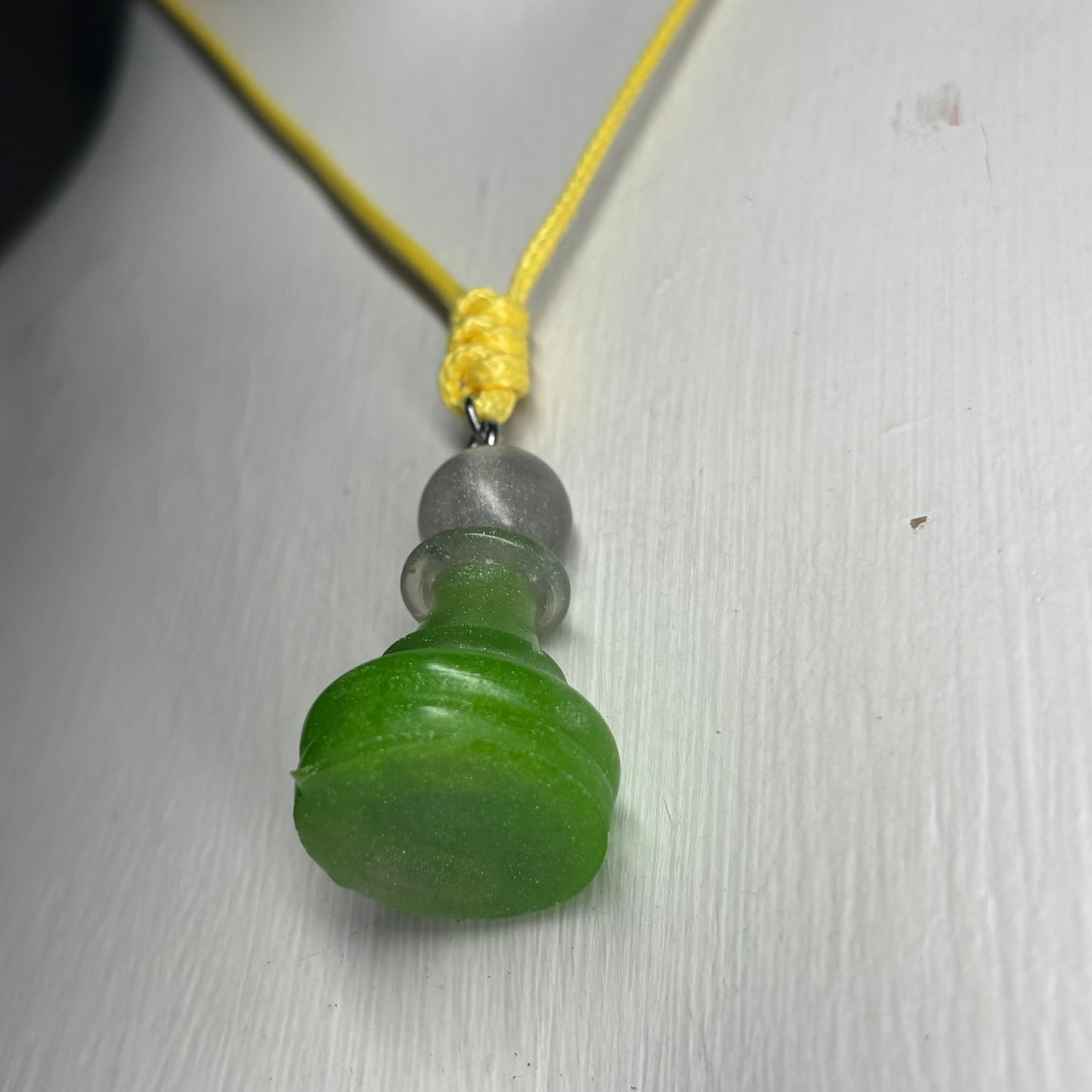 Vintage Green - Handmade Resin Chess Necklace