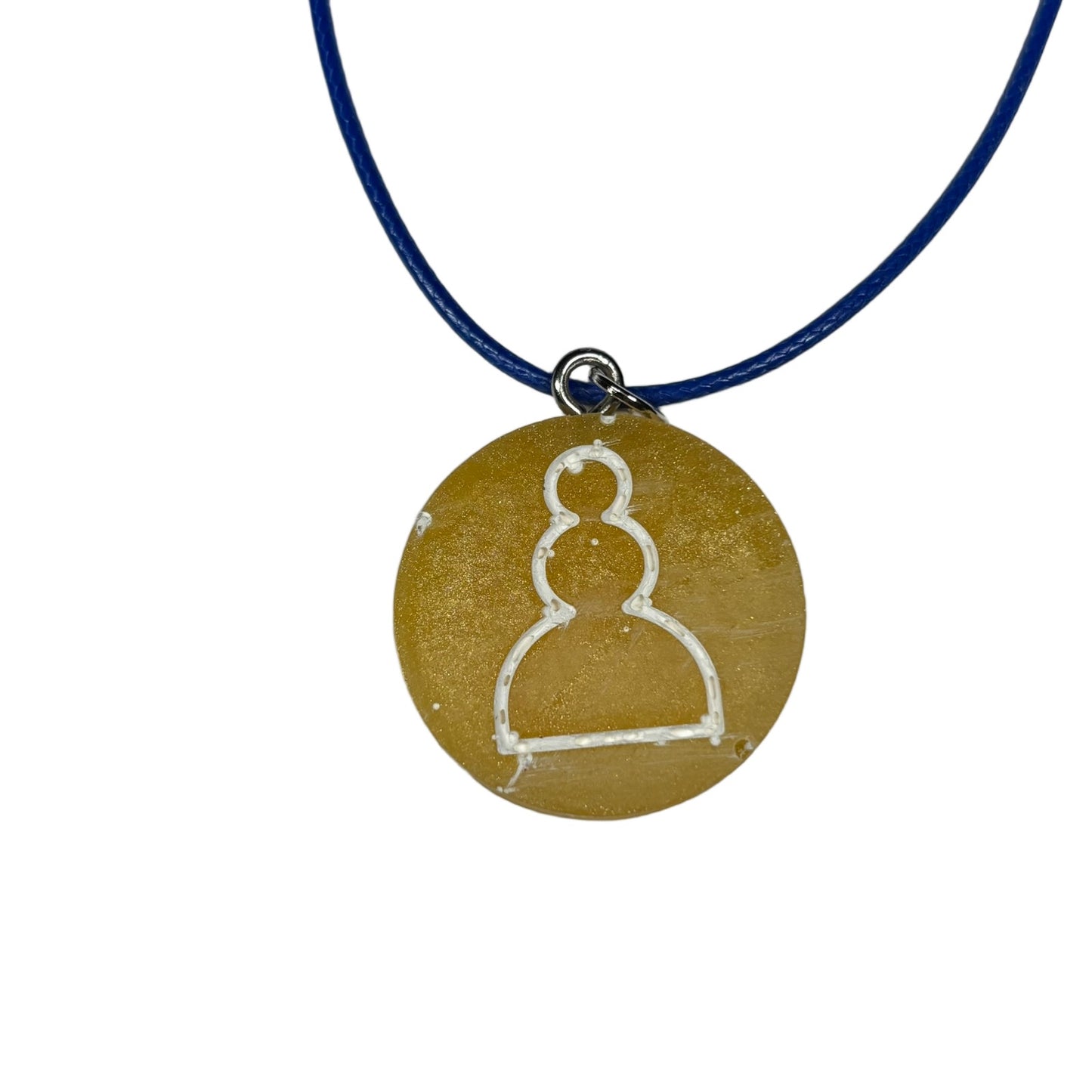 Yellow Pawn - Handmade Resin Chess Necklace