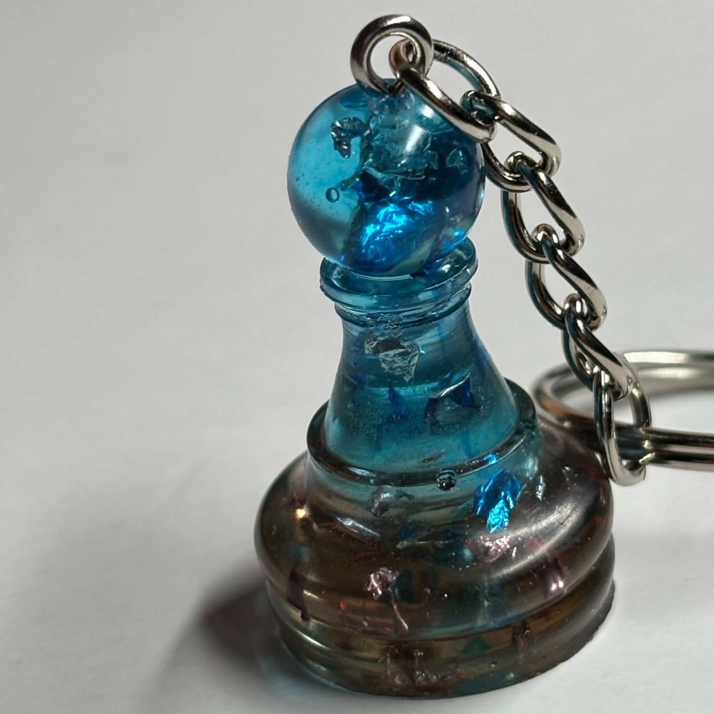 Beautiful Blue Pawn - Handmade Resin Keychain