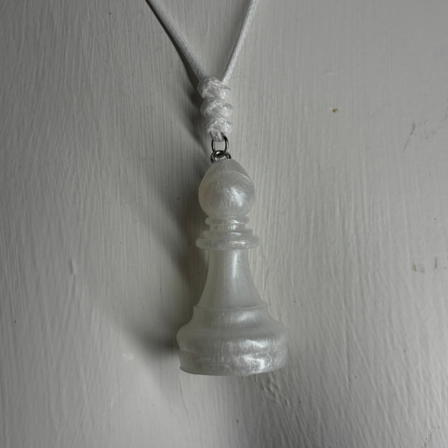 Supreme White - Handmade Resin Chess Necklace