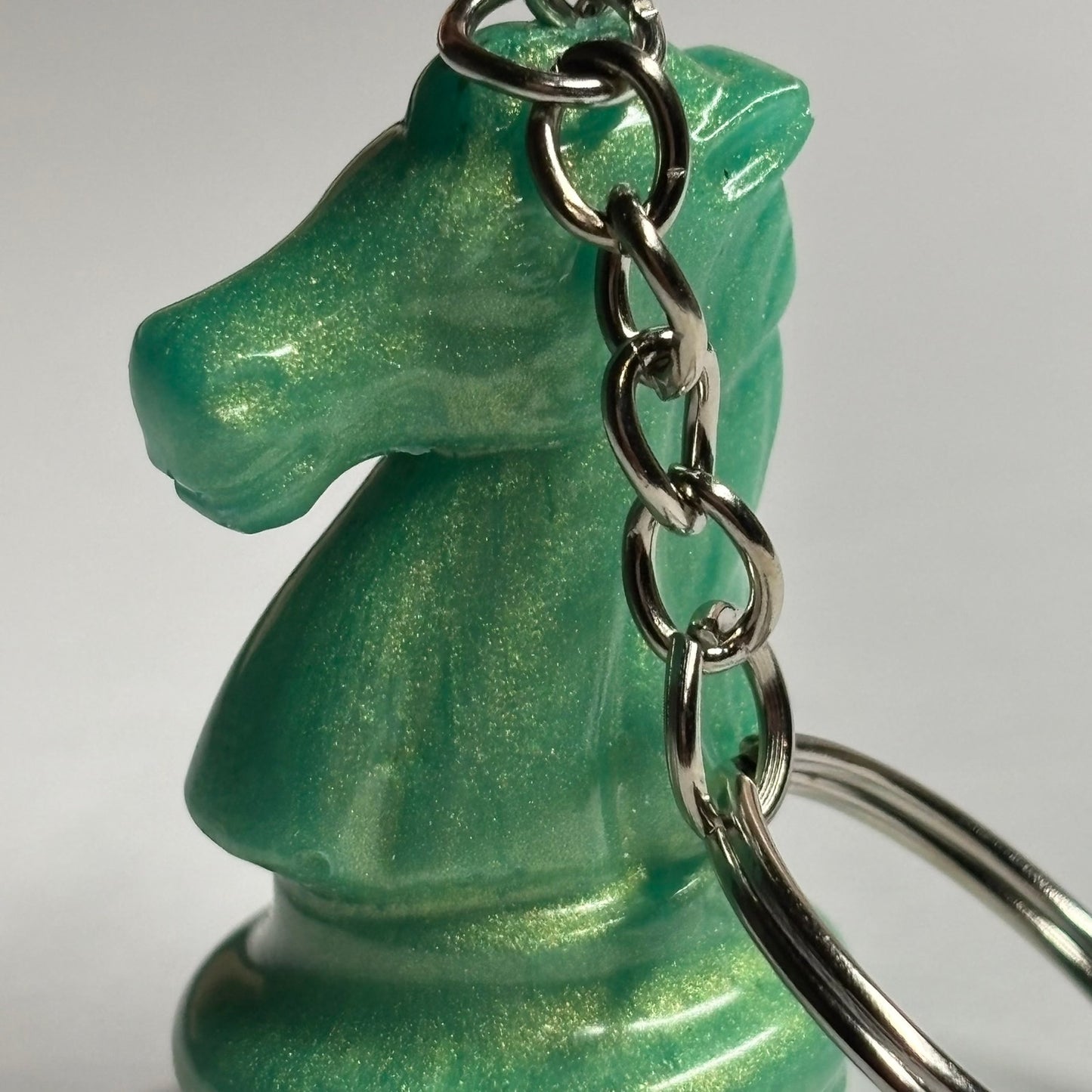 Solid Green Knight - Handmade Resin Keychain