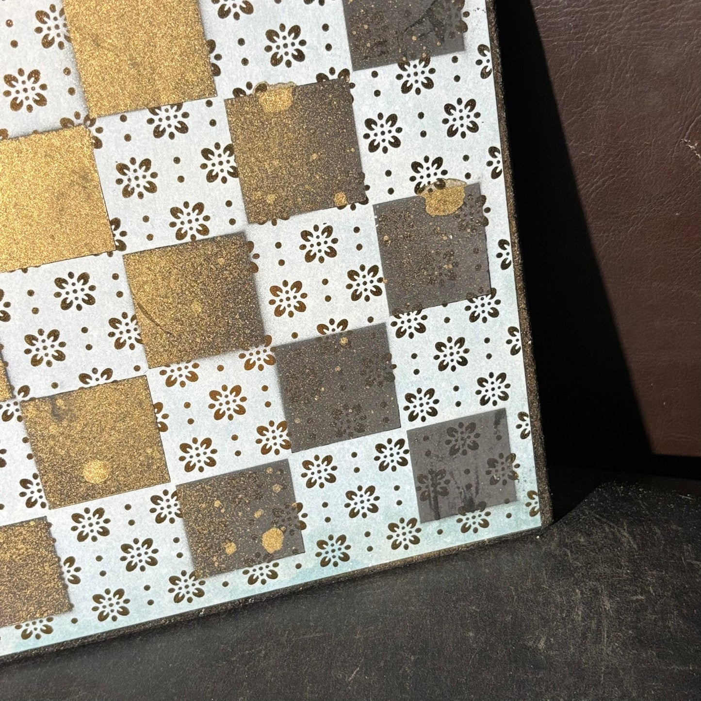Gold & White - Scrapbook Chess Board