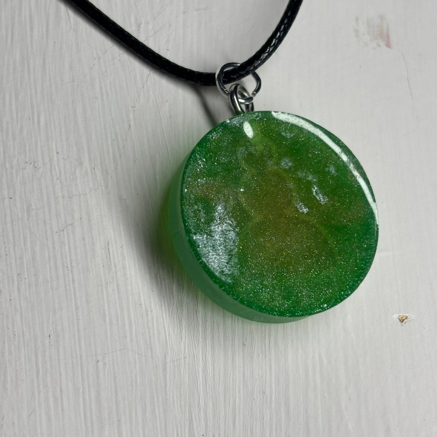 Green Pawn - Handmade Resin Chess Necklace