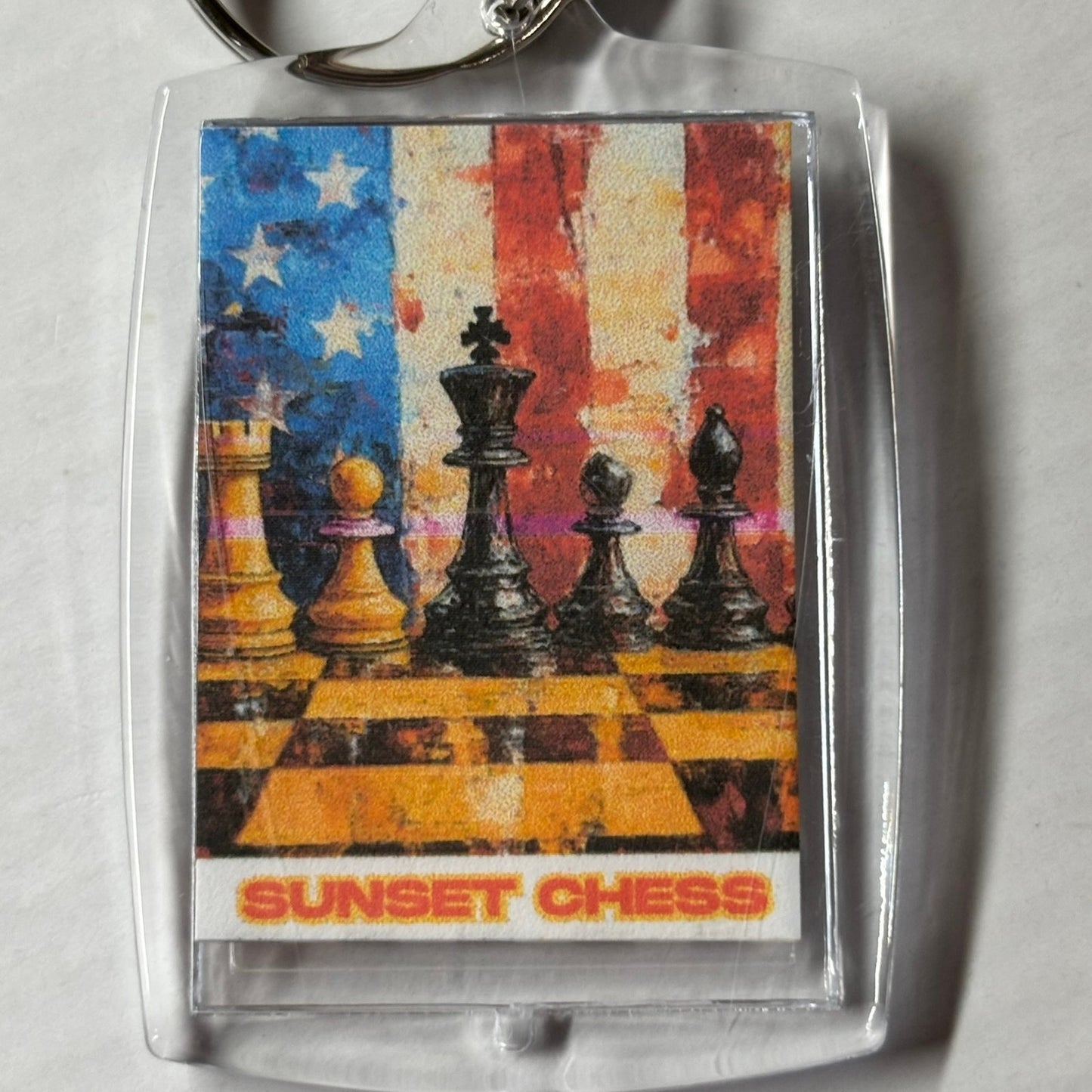 America - Chess  Photo Keychain