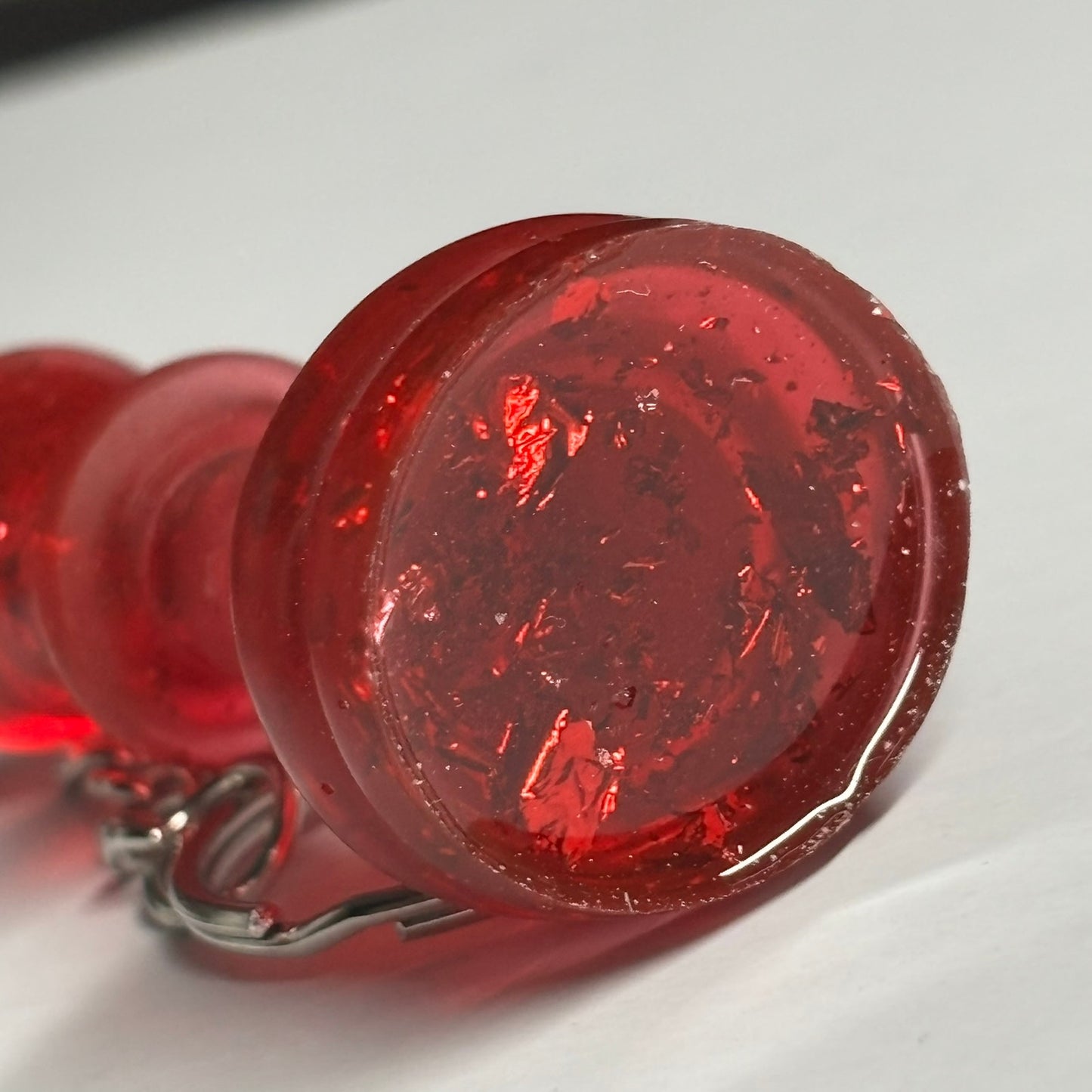 Red Crystal King - Handmade Resin Keychain