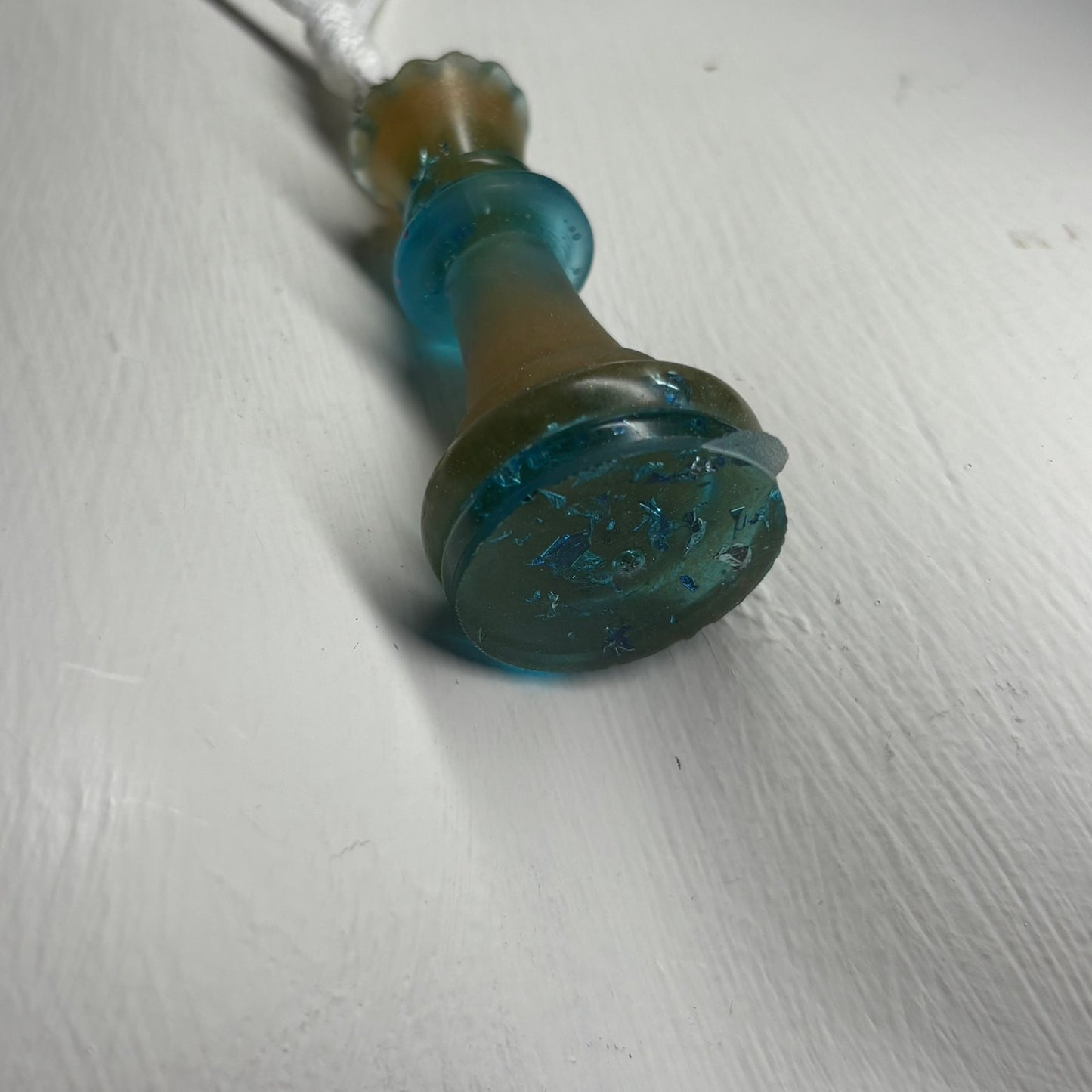 Sand Blue Queen - Handmade Resin Chess Necklace