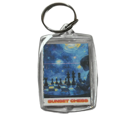 Star Night - Chess  Photo Keychain