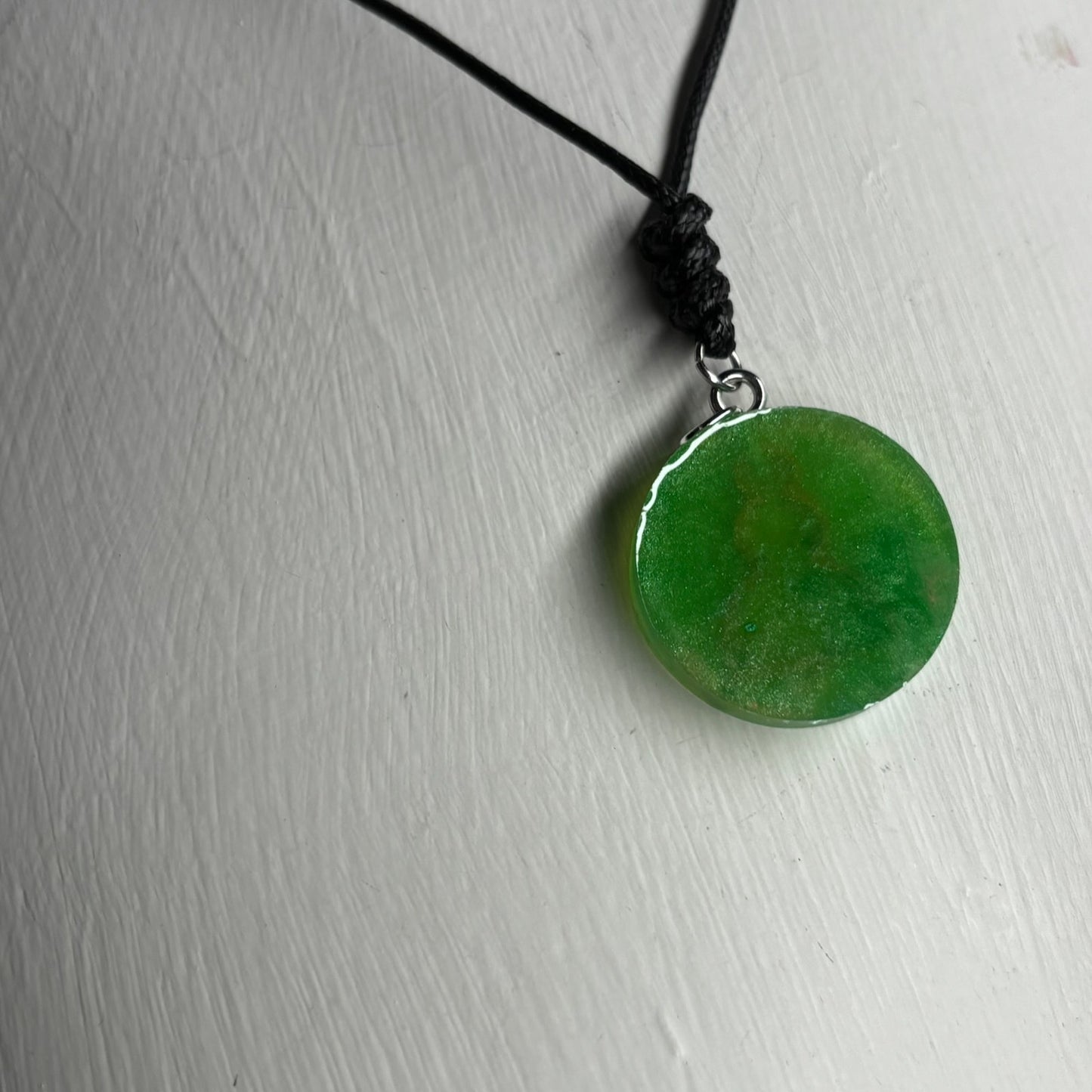 Green Pawn - Handmade Resin Chess Necklace