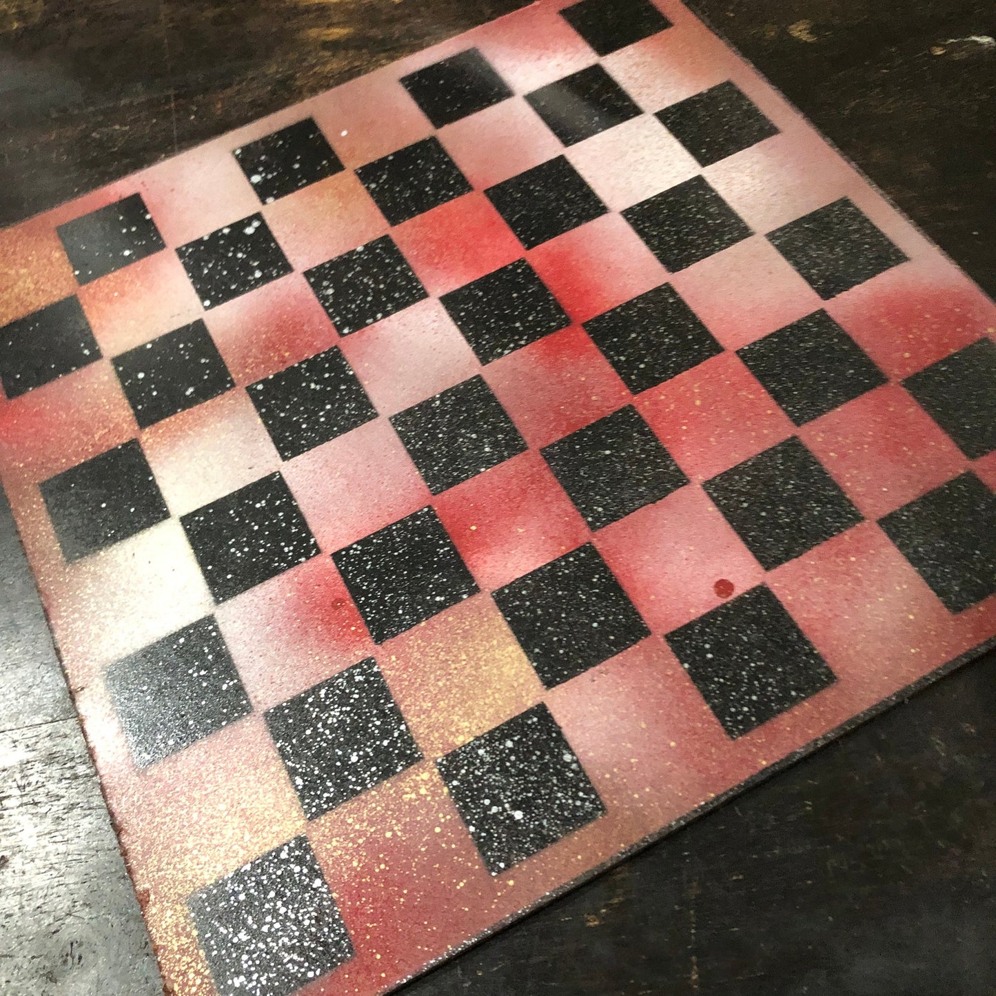 Hue Red - Painted Chess Set