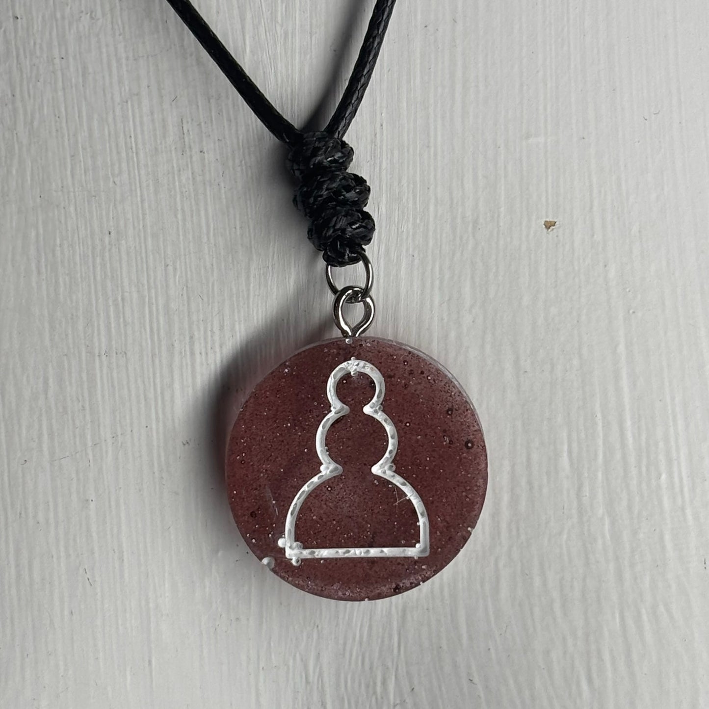 Bronze Pawn - Handmade Resin Chess Necklace