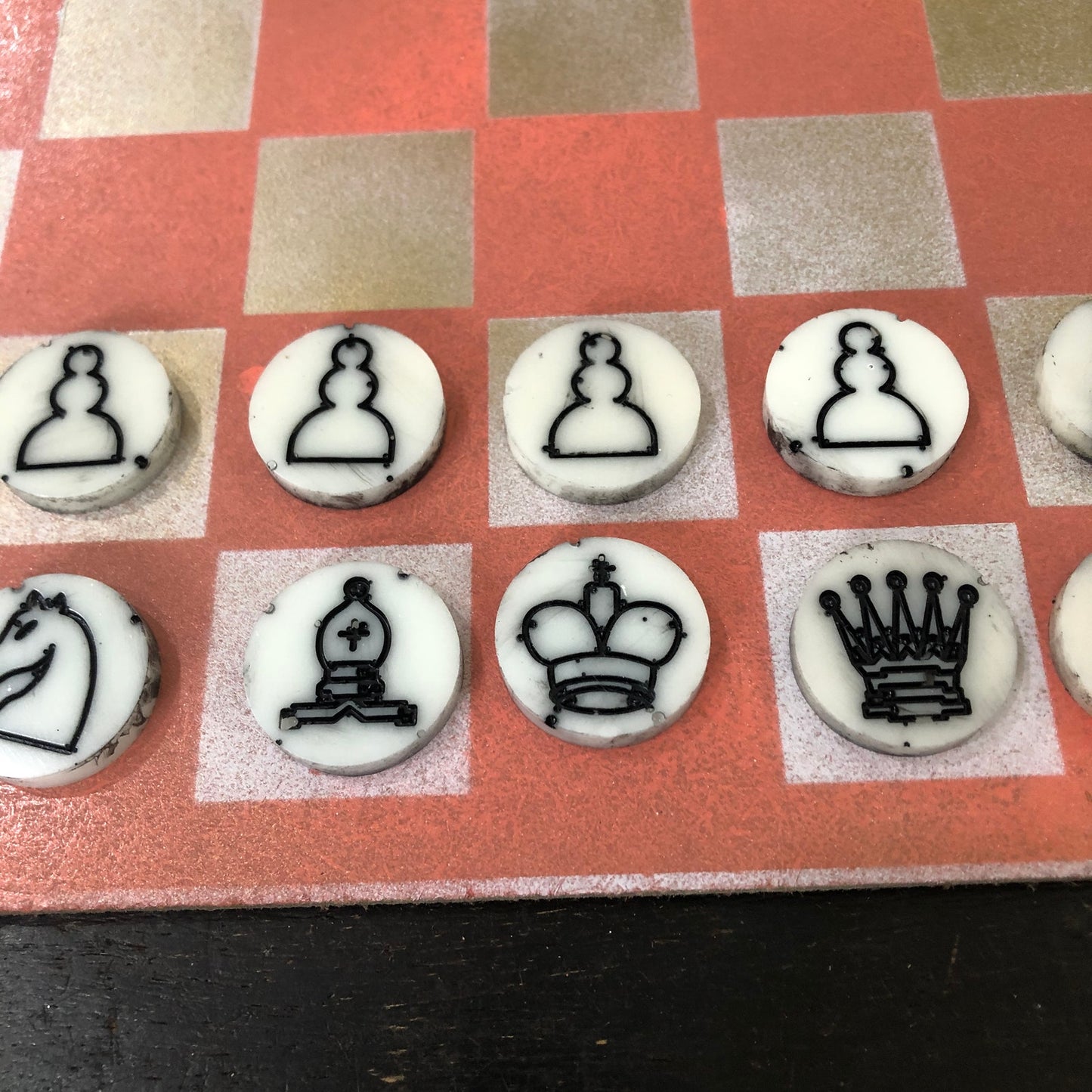 Gold Peach - Painted Chess Set