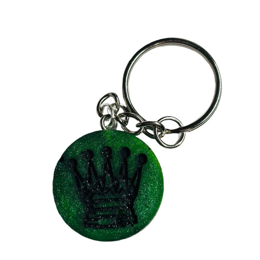 Green Black Queen - Handmade Resin Keychain