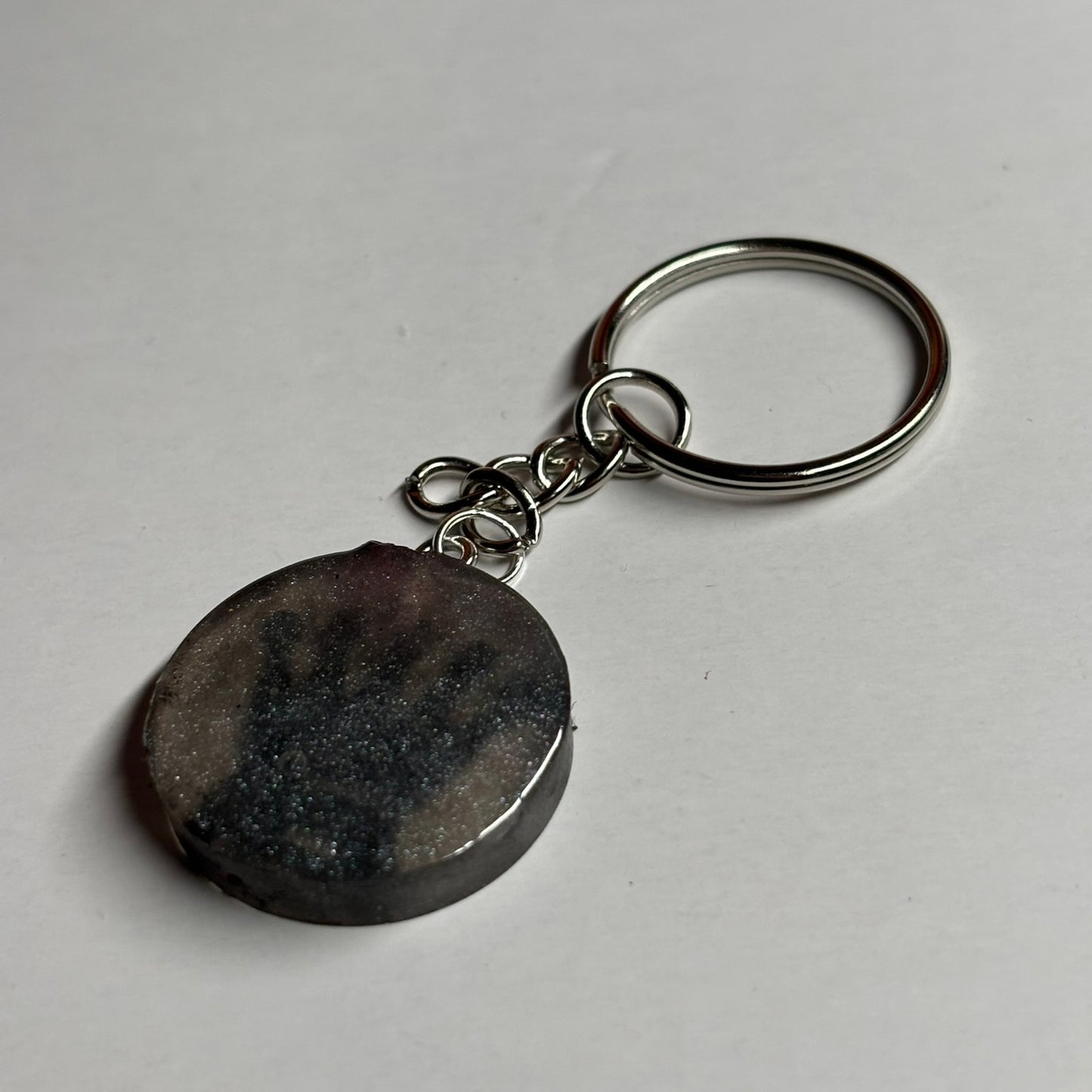 Dark Silver Queen - Handmade Resin Keychain