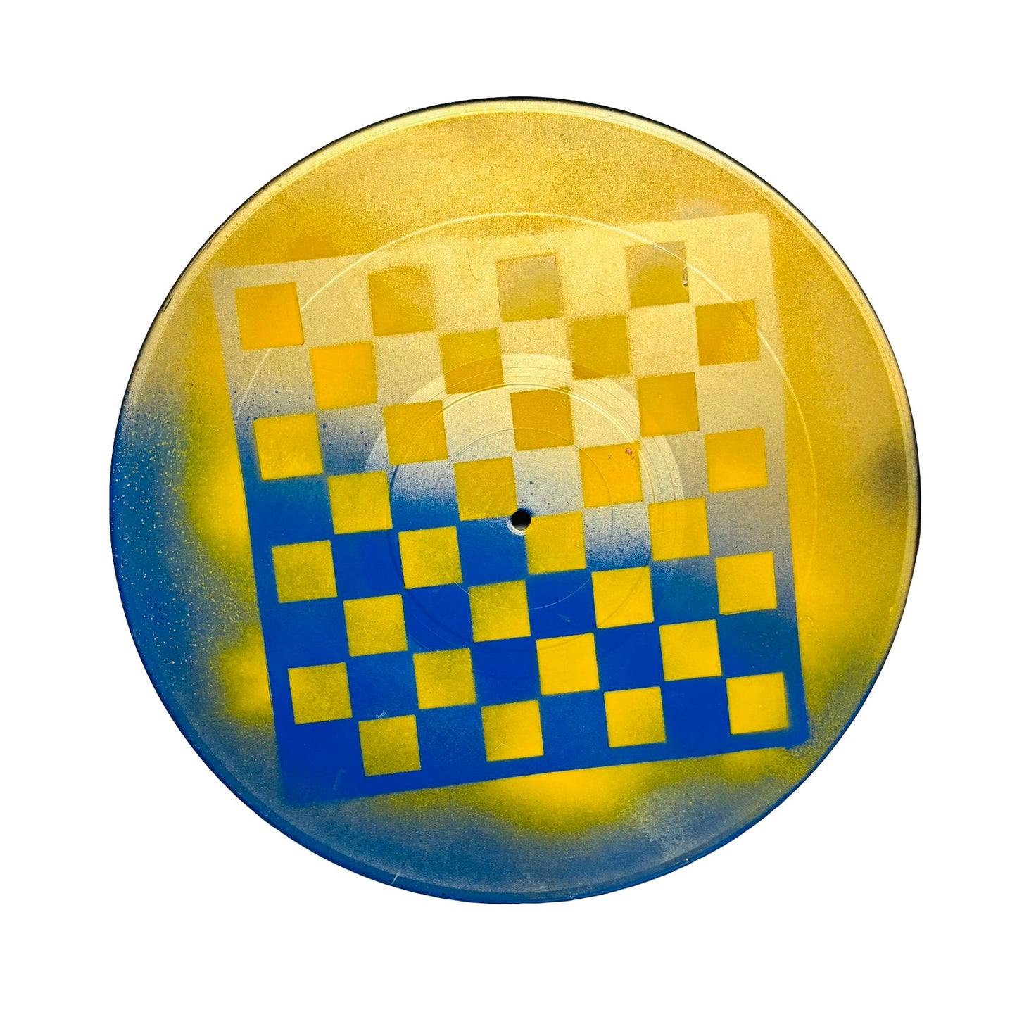 Yellow Royal Blue - Vinyl Chess Board