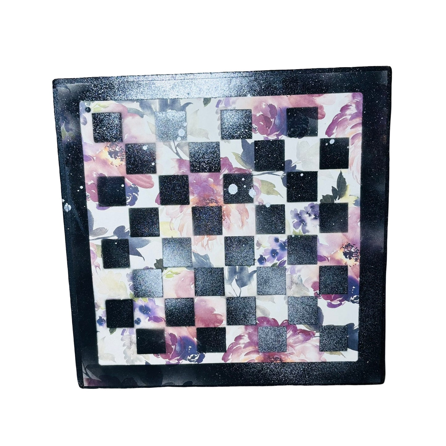 Chrome Mist Budding Flowers - Scrapbook Chess Board