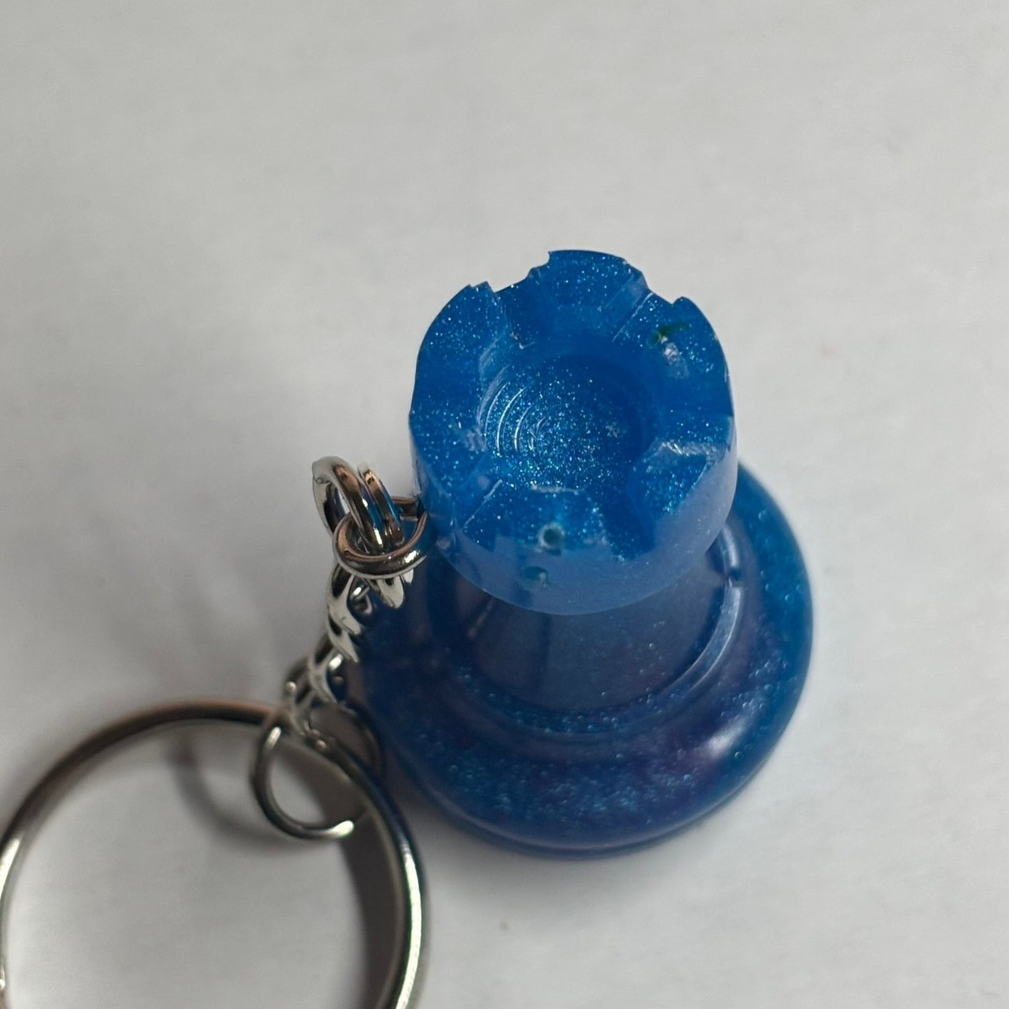 Blue Rook - Handmade Resin Keychain