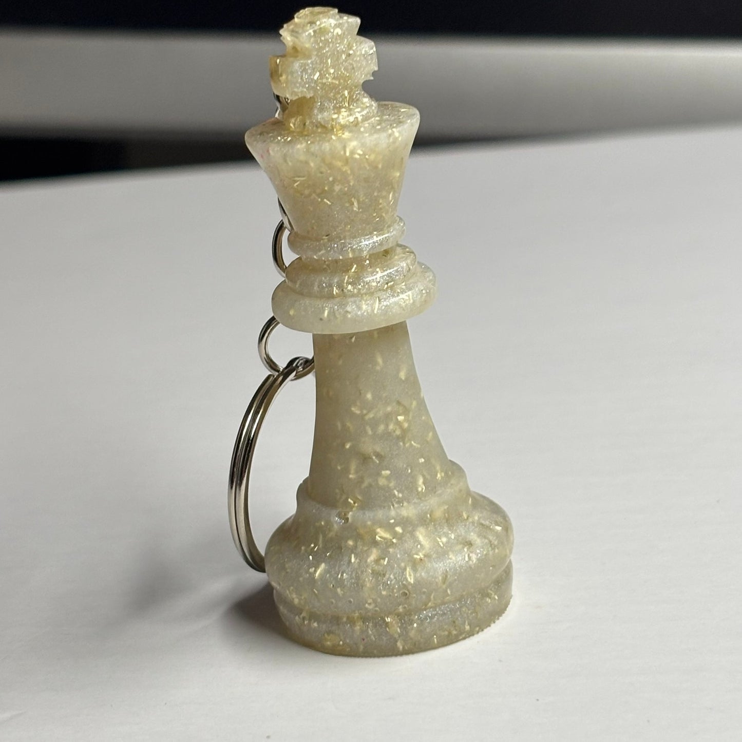 Crystal White - Handmade Resin Keychain