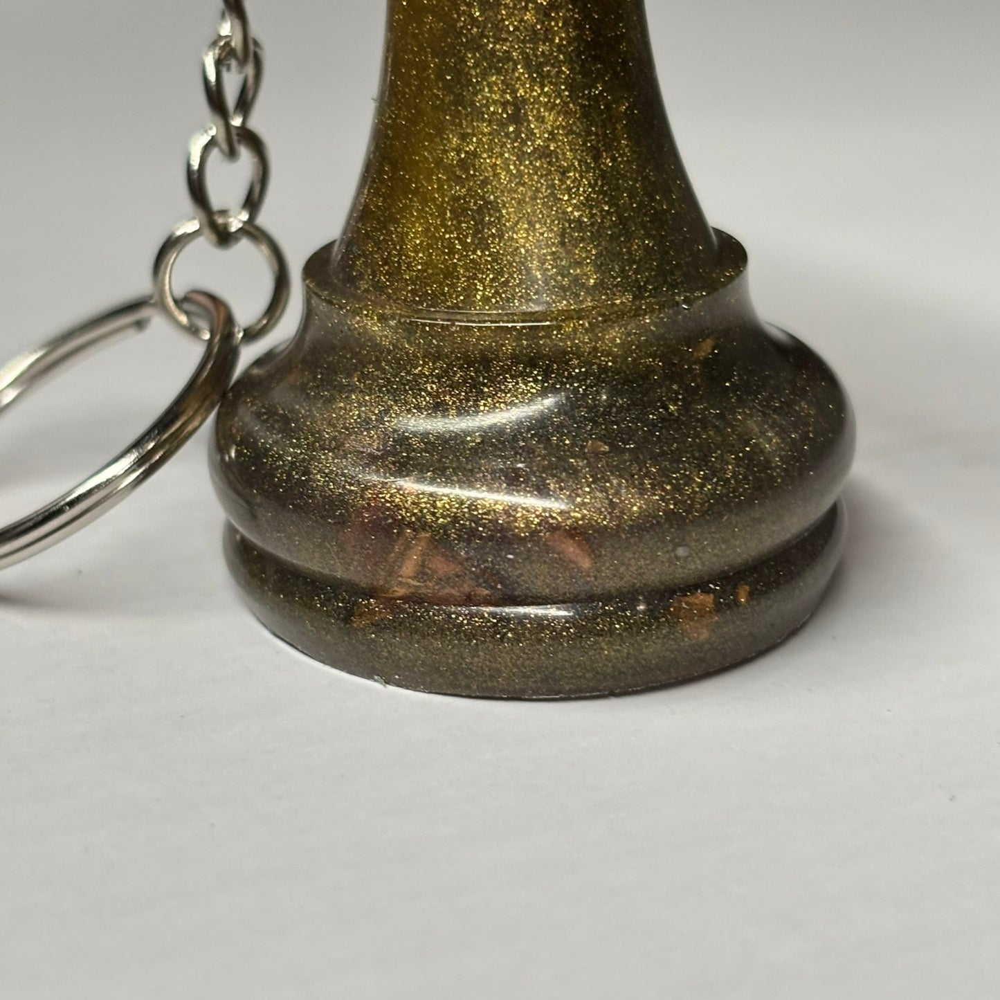 Royal Brown Rook - Handmade Resin Keychain - Large Edition