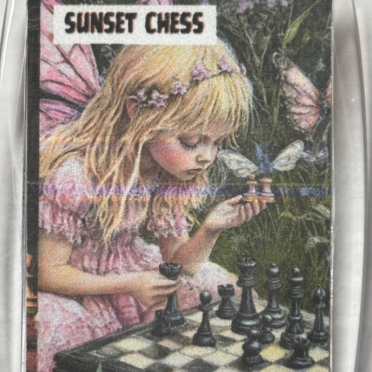 Pink Fairy - Chess  Photo Keychain