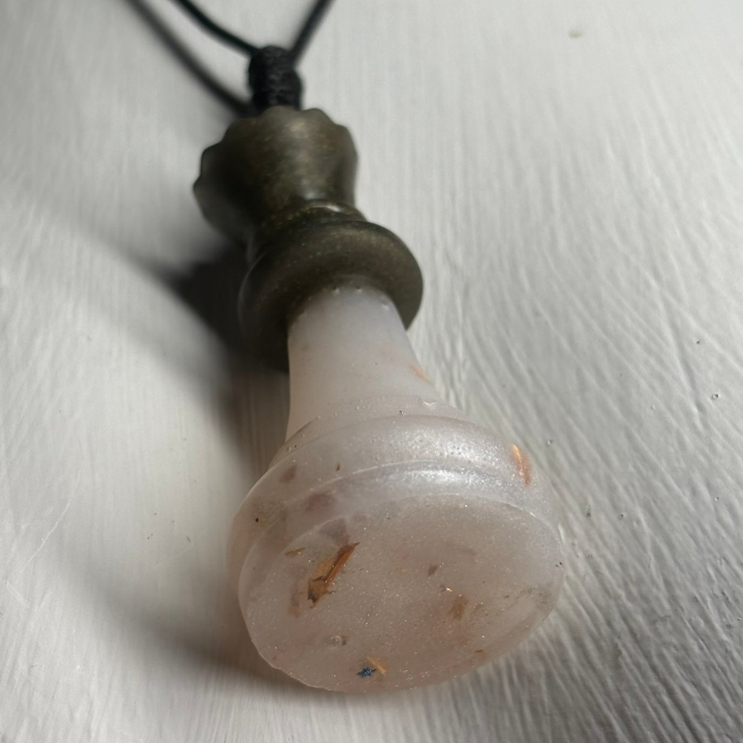 Crystal Green Queen - Handmade Resin Chess Necklace