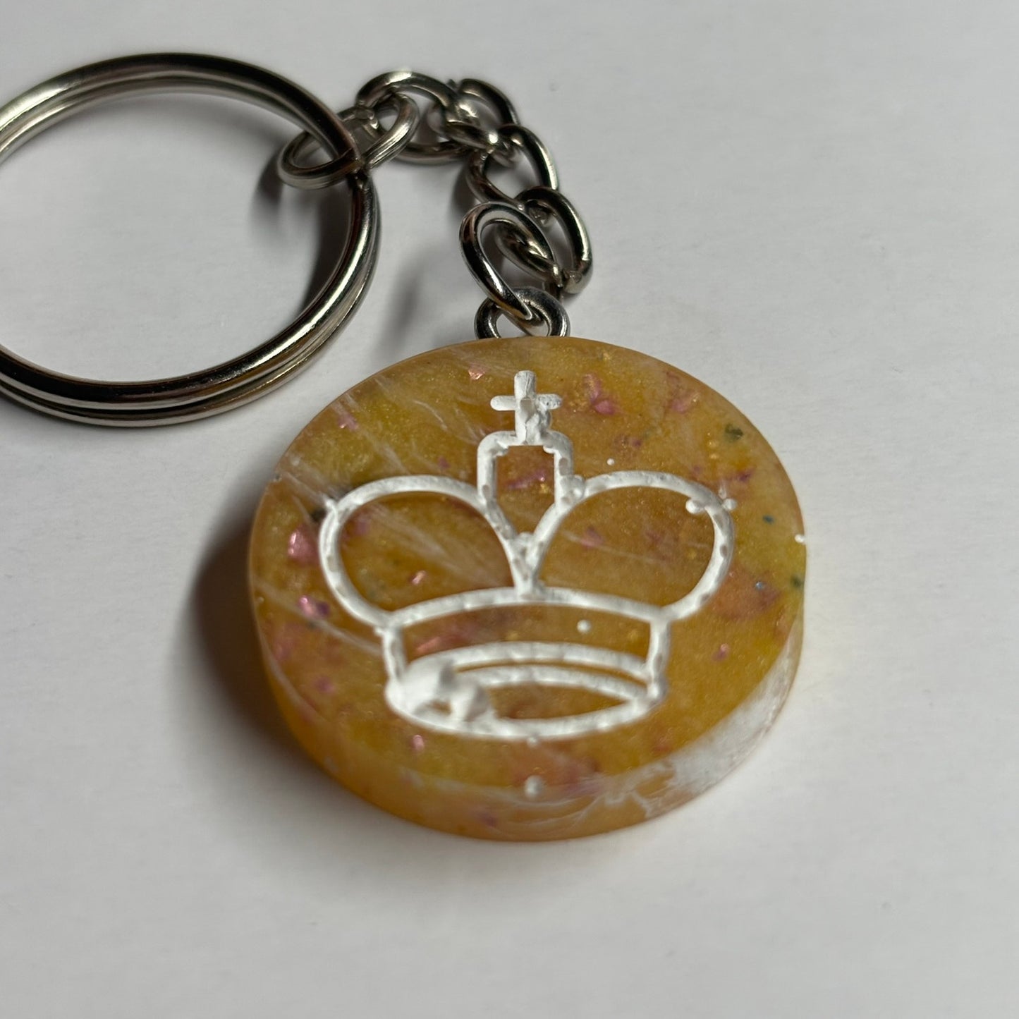 Banana King Royal - Handmade Resin Keychain - Flat Edition