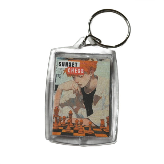 Anime Boy - Chess  Photo Keychain