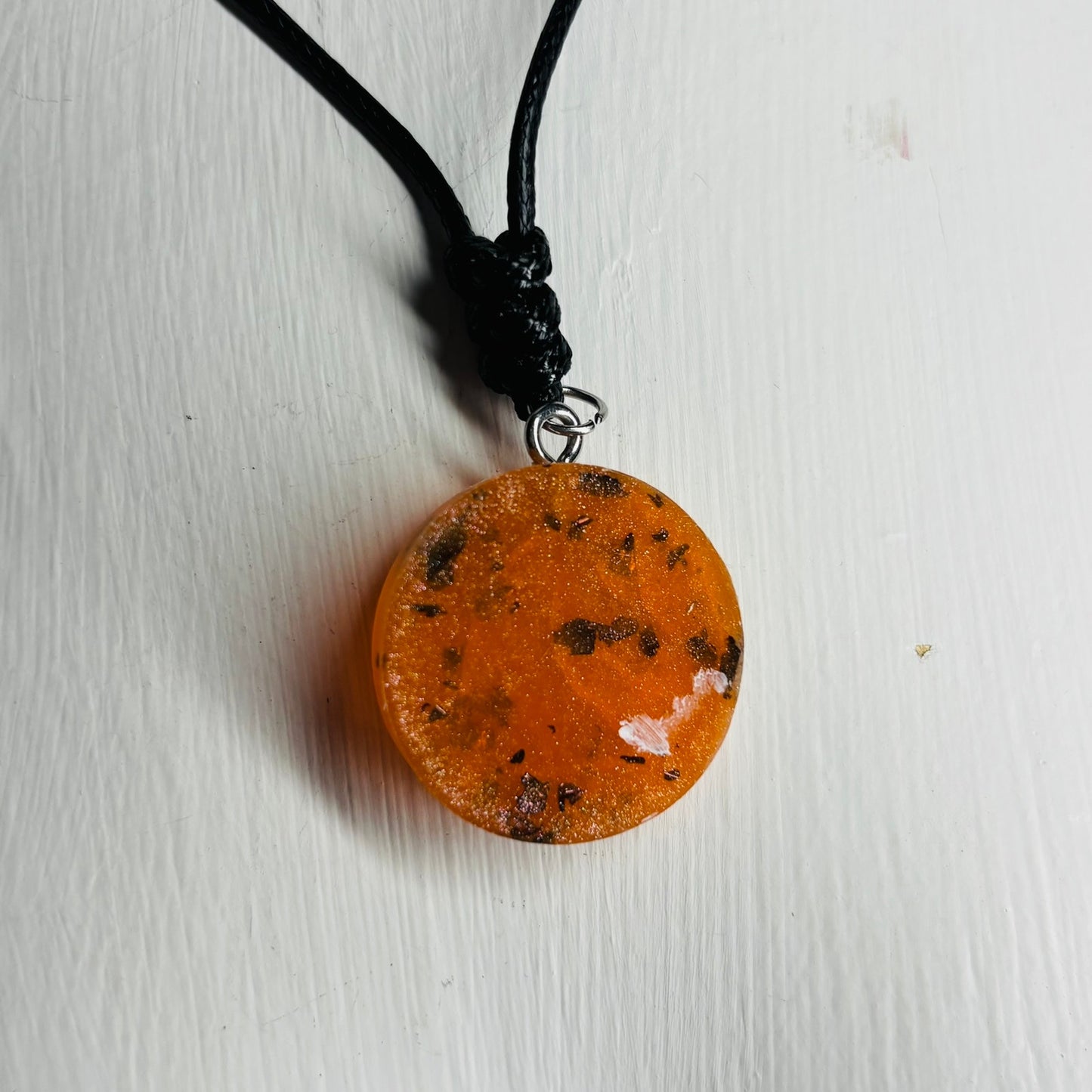 Orange Tiger Knight - Handmade Resin Chess Necklace