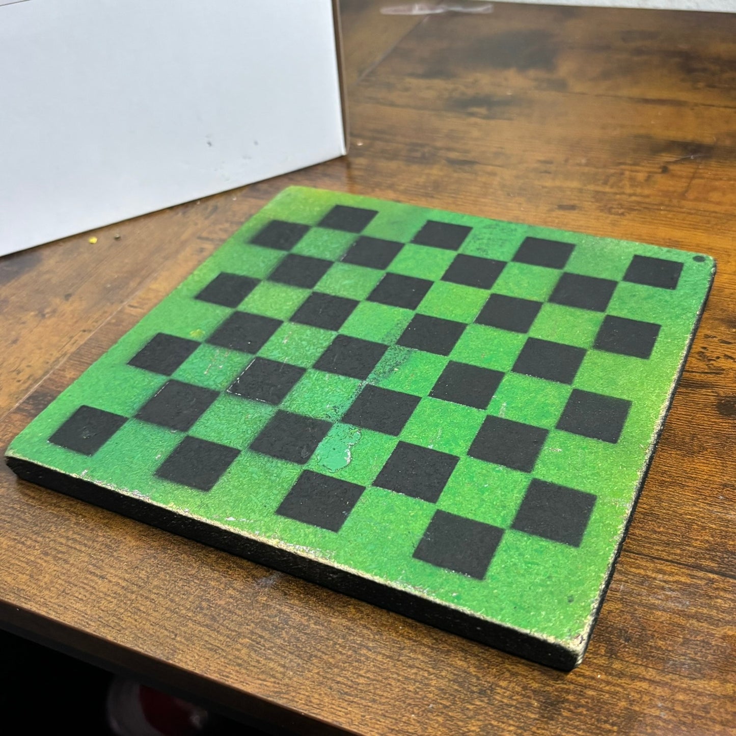 Lush Green - Painted Double Sided Chess Board
