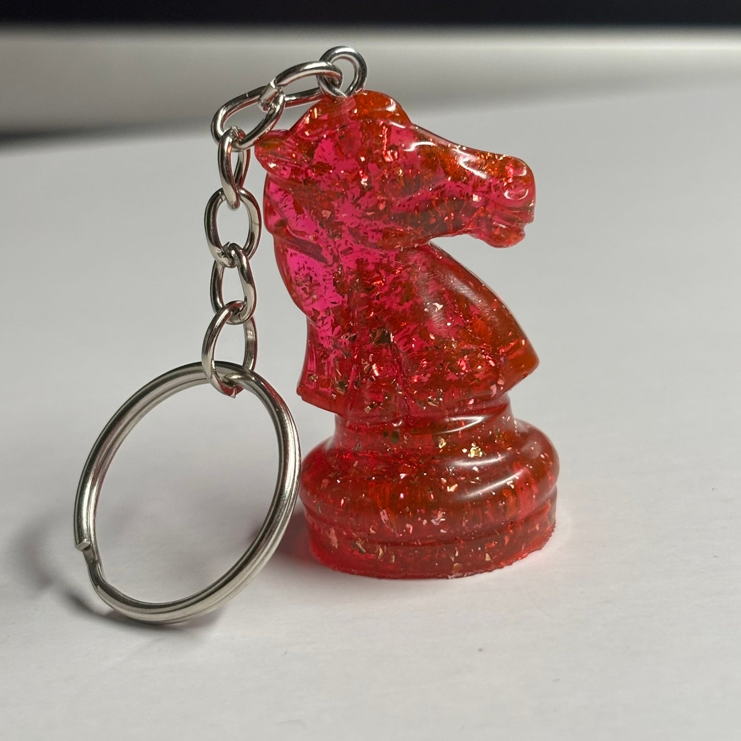 Red Crystal Knight - Handmade Resin Keychain
