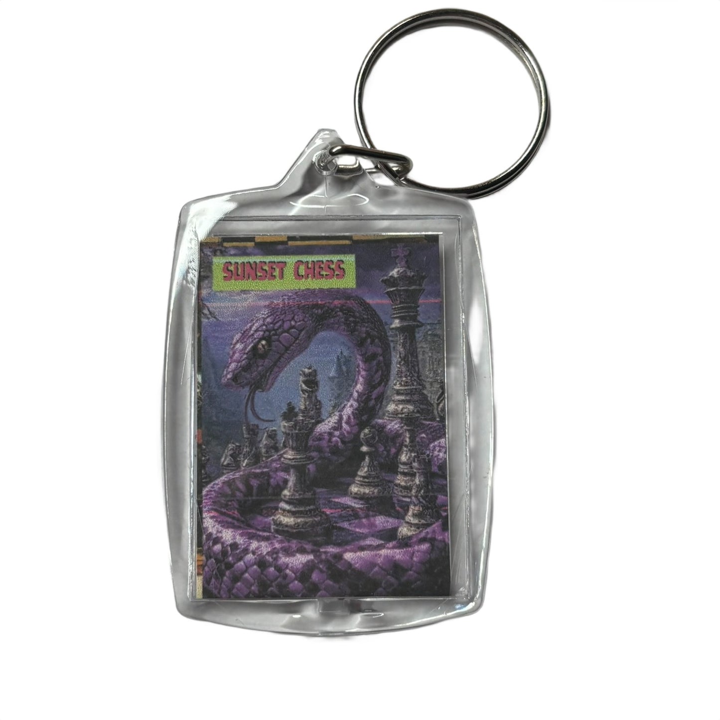 Purple Snake - Chess  Photo Keychain
