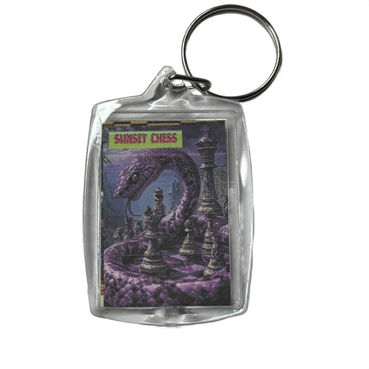 Purple Snake - Chess  Photo Keychain