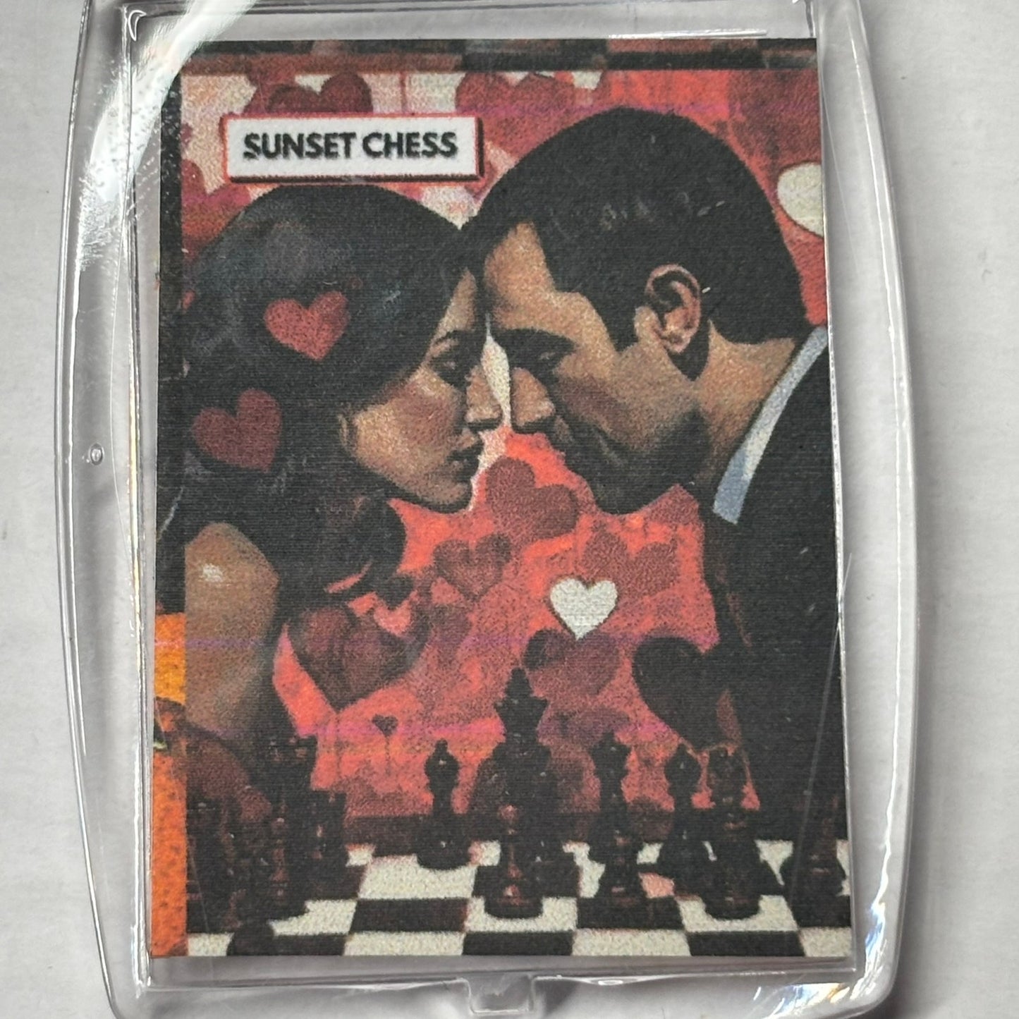 Love Bonding - Chess  Photo Keychain