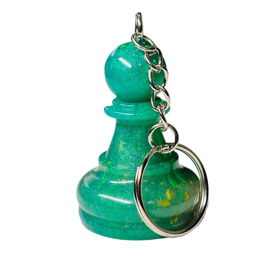 Prestige Green Pawn -  Handmade Resin Keychain - Large Edition