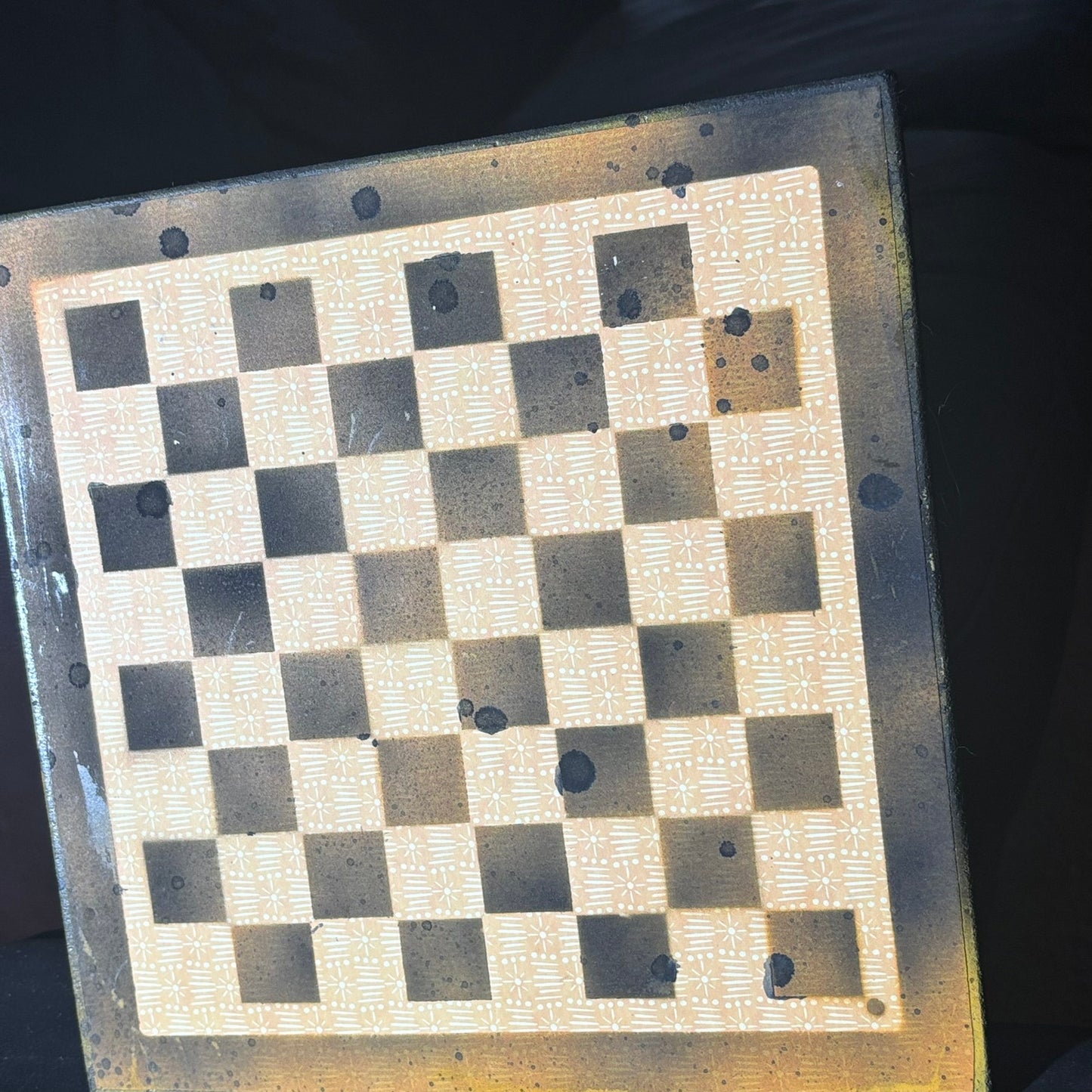 Black & Yellow - Scrapbook Chess Board