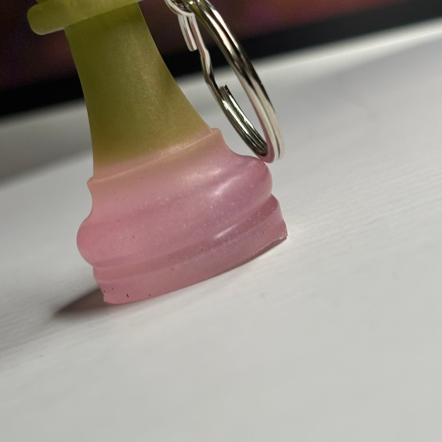 Pink Bottom Queen - Handmade Resin Keychain