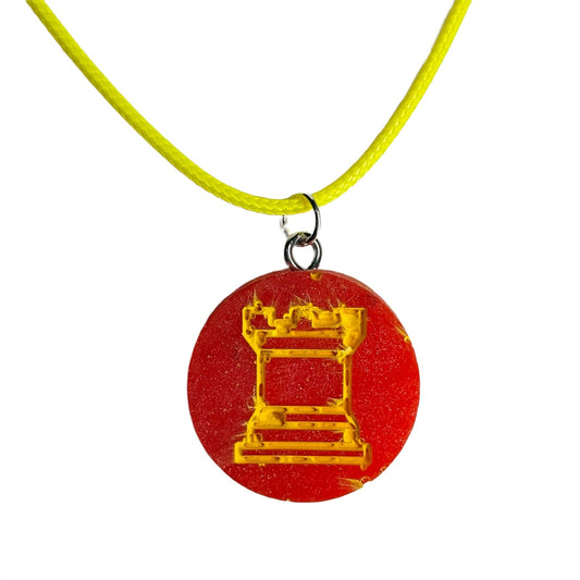 🎁 Banana Red Rook - Handmade Resin Chess Necklace (100% off)