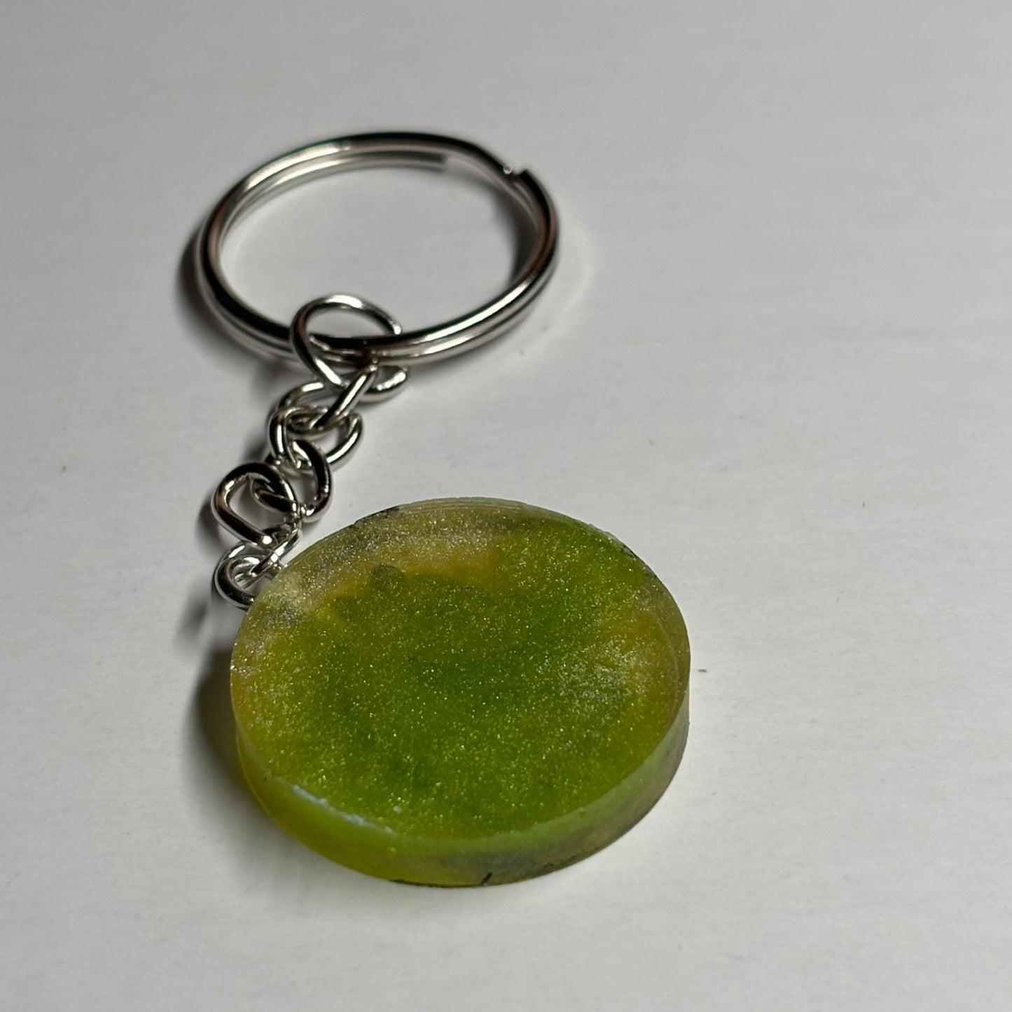 Dark Lime Knight - Handmade Resin Keychain