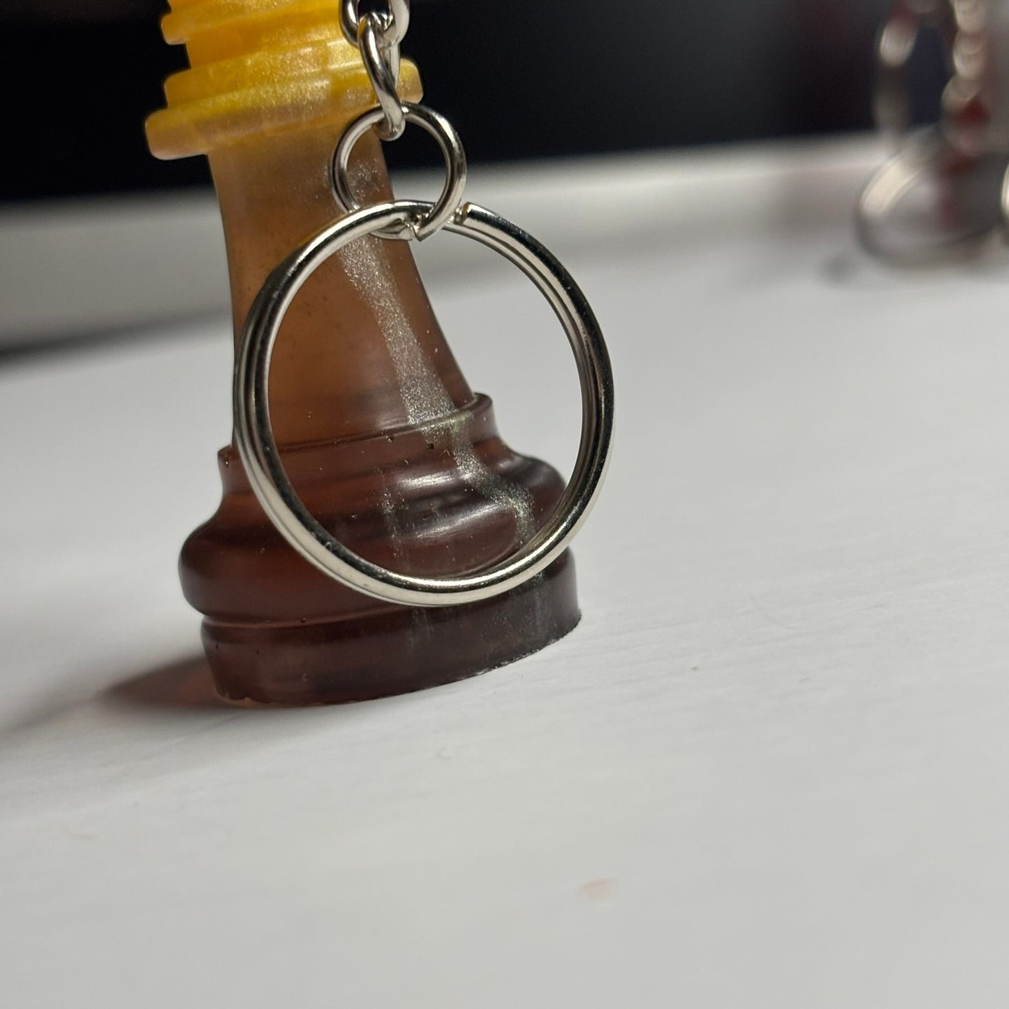 Yellow Coffee King - Handmade Resin Keychain