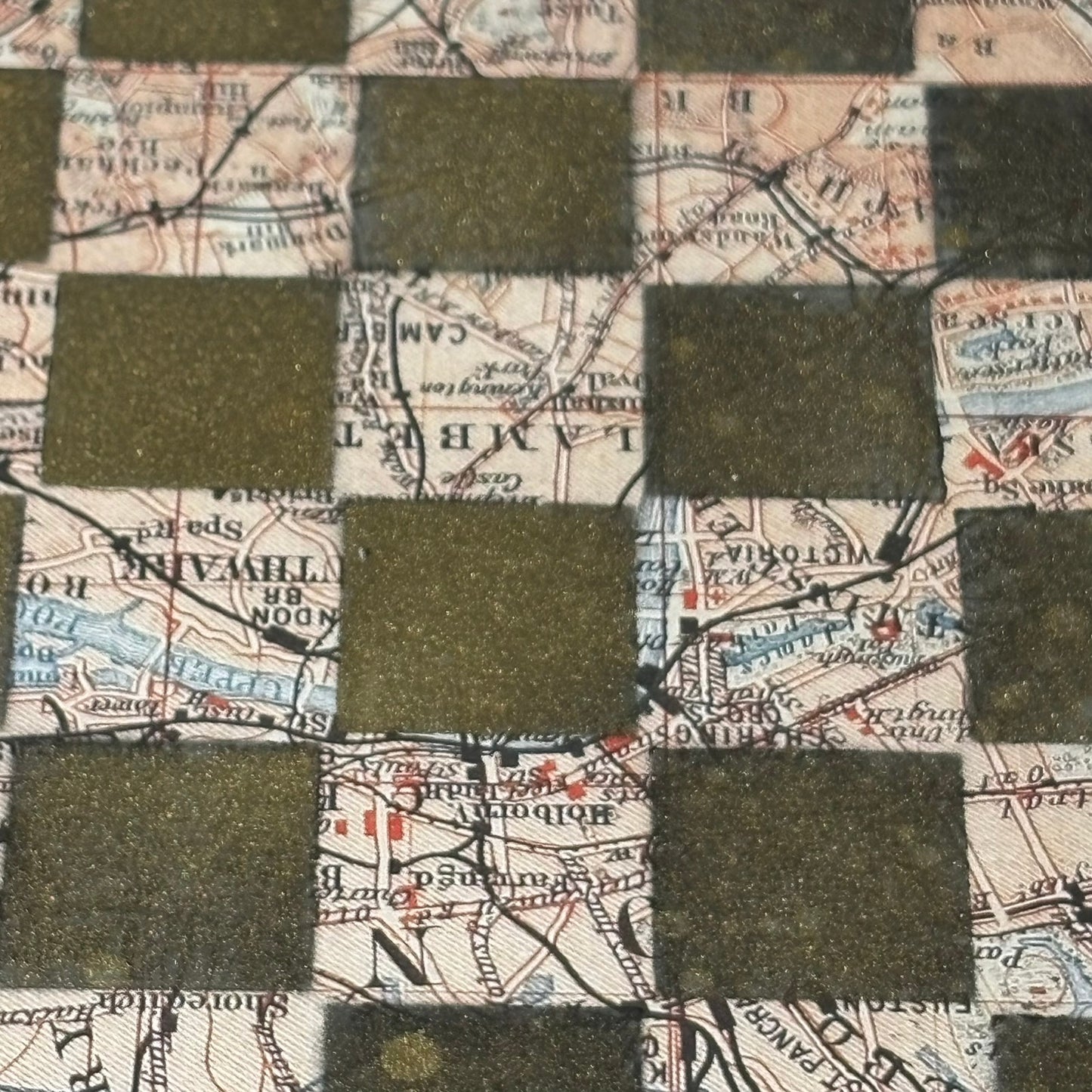 Amber Maps Pattern - Scrapbook Chess Set
