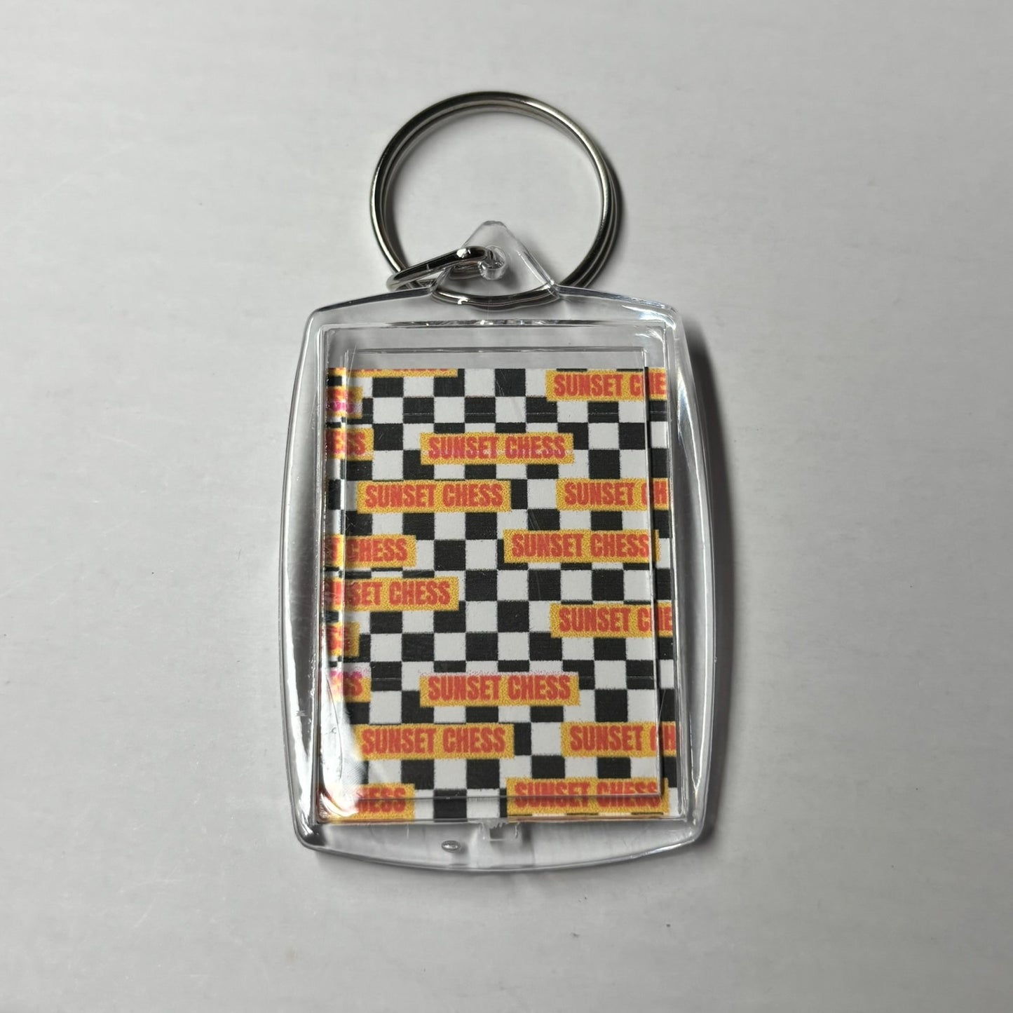Lone Warrior - Sunset Chess Photo Keychain