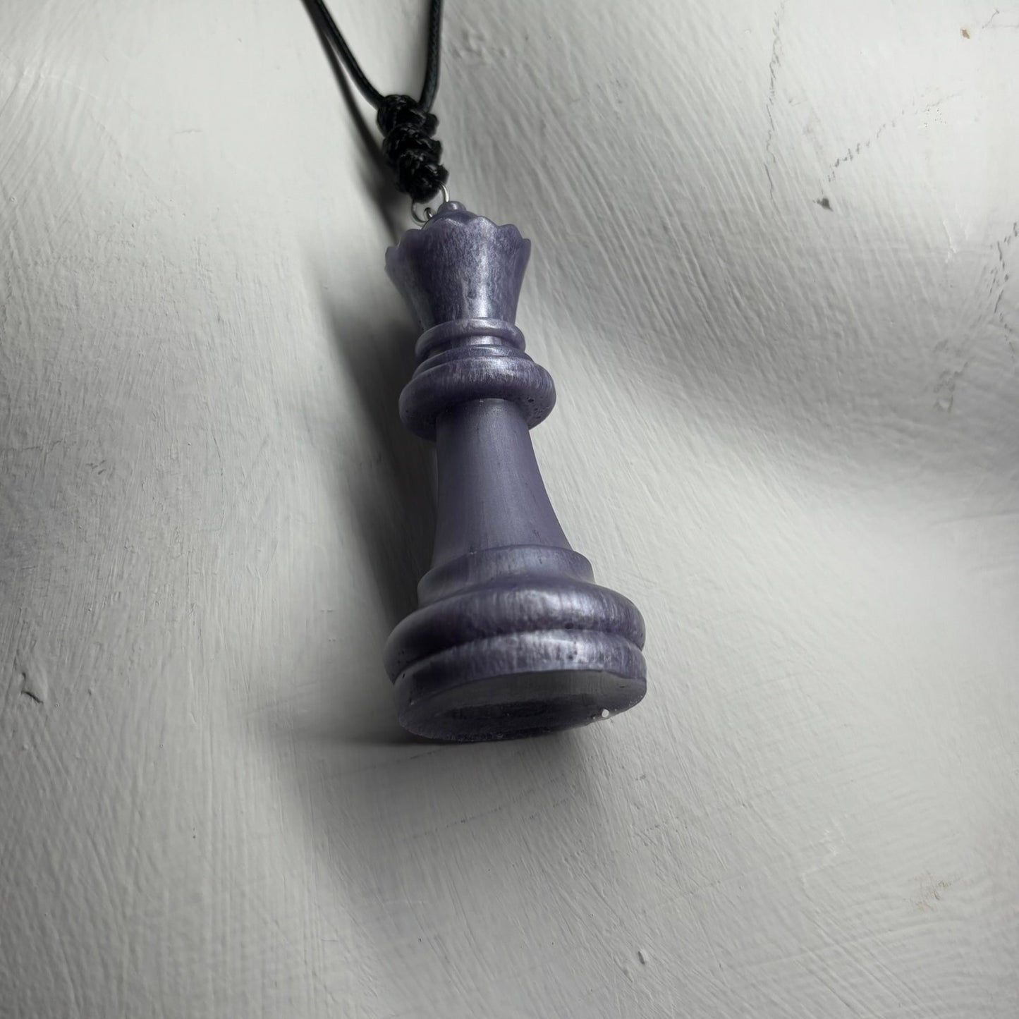 Purple Queen - Handmade Resin Chess Necklace