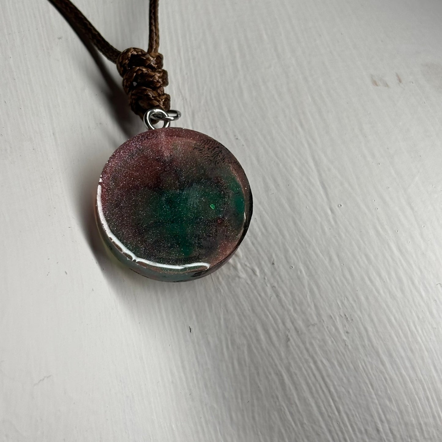 Galaxy Green King - Handmade Resin Chess Necklace