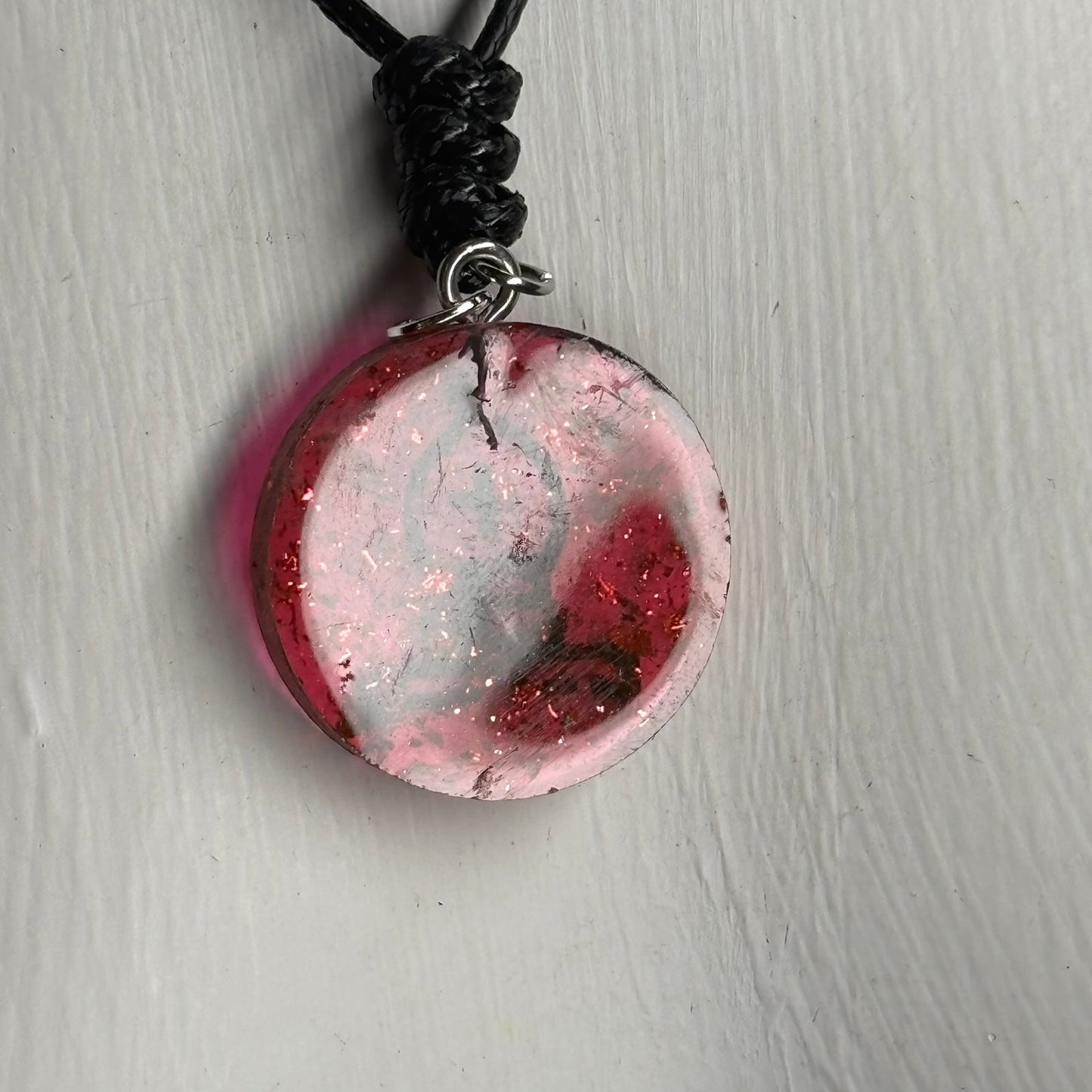 Sparkle Red Pawn - Handmade Resin Chess Necklace