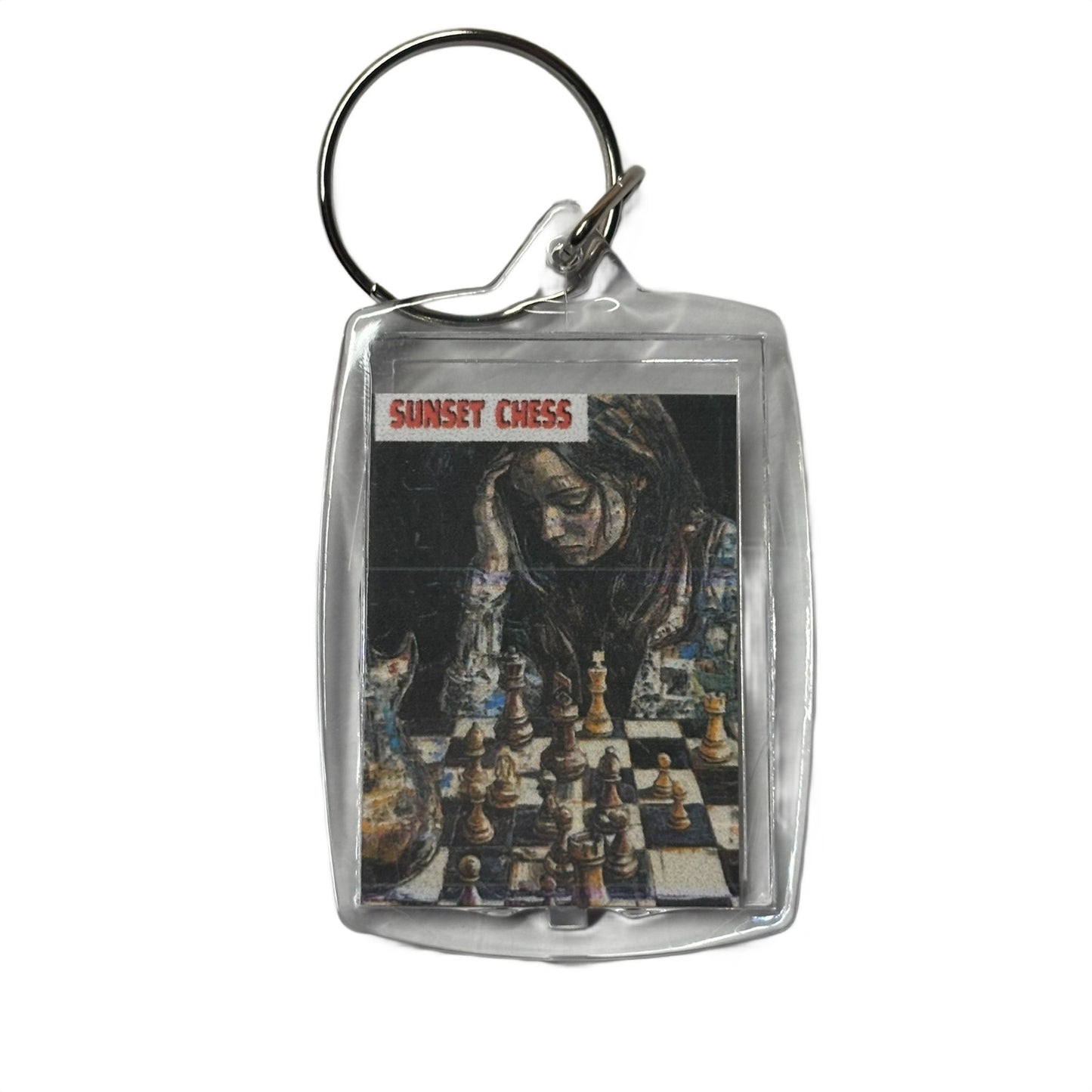 Stressed - Chess  Photo Keychain