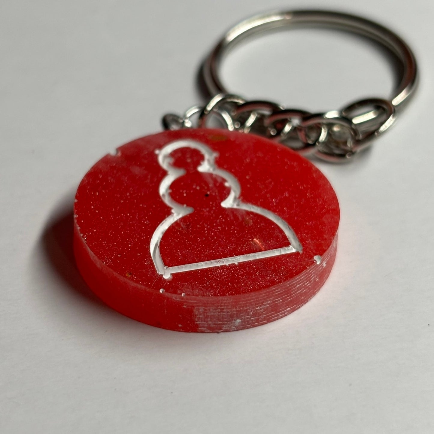 Cherry Red Pawn - Handmade Resin Keychain