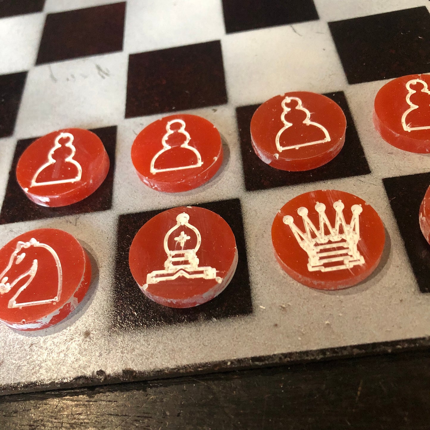 Castle Gray - Painted Chess Set