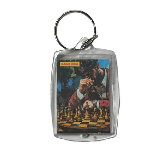 Tux Man - Chess  Photo Keychain